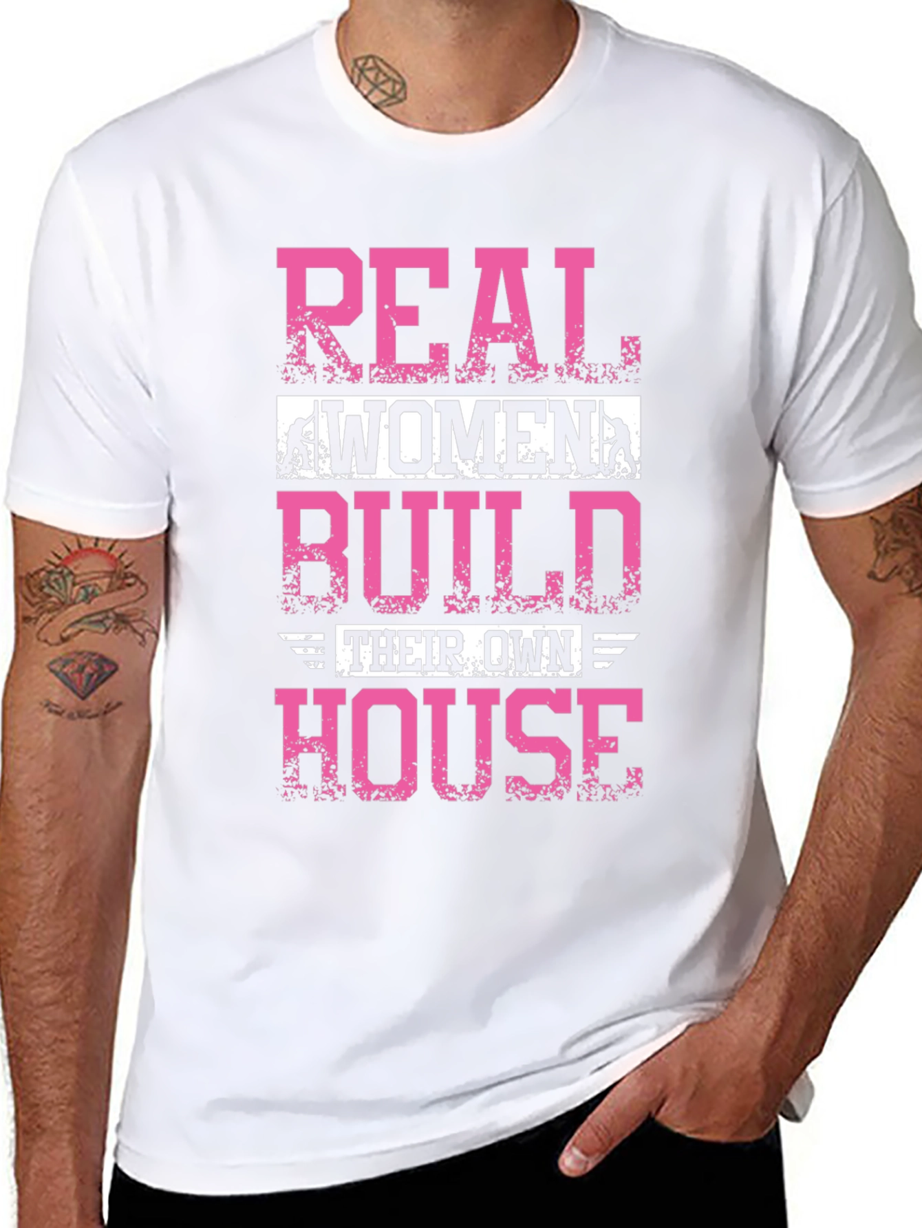 Real Women Build Houses Graphic Tee