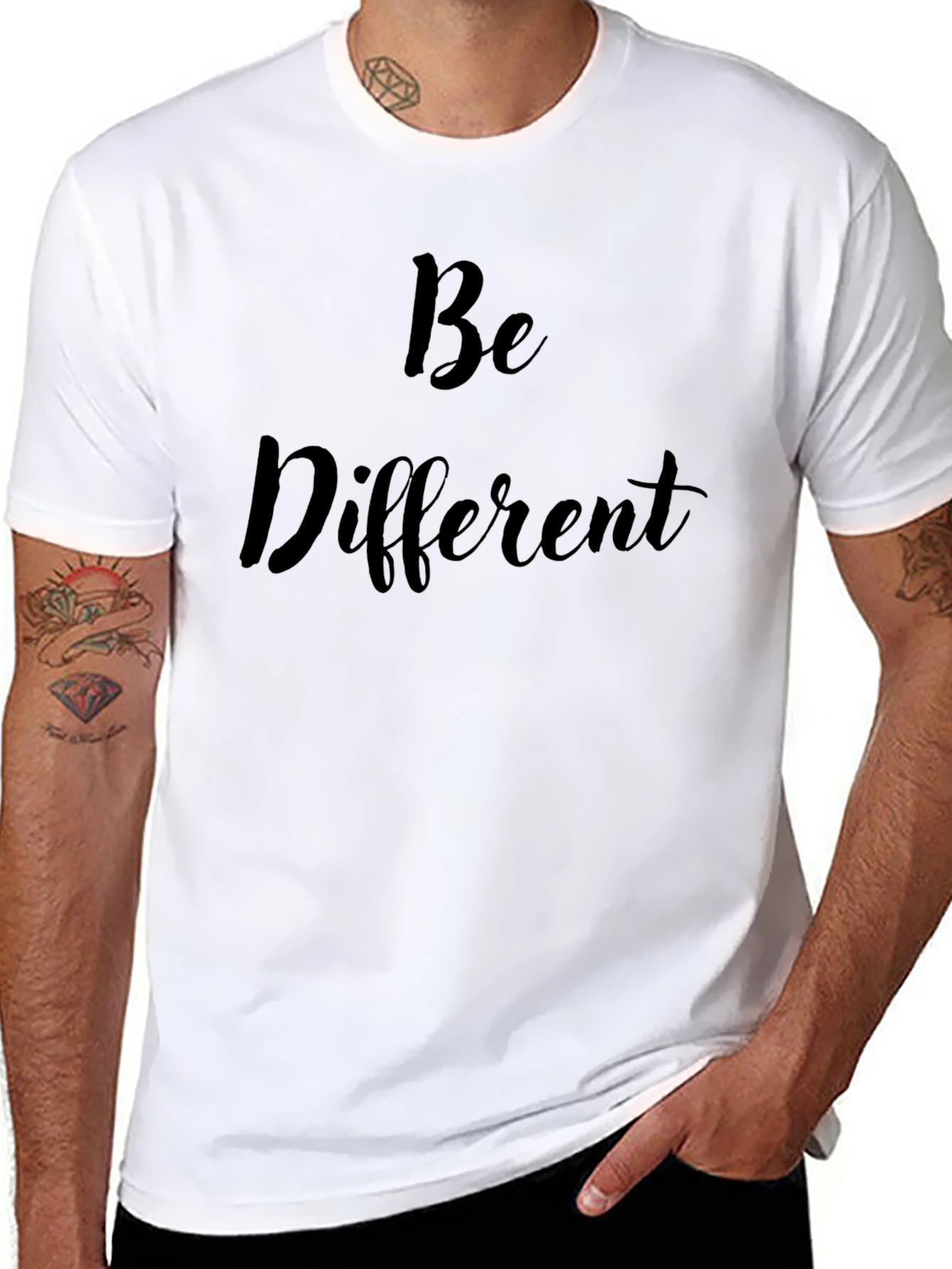 Be Different Graphic Tee - Stylish Black Cotton T-Shirt