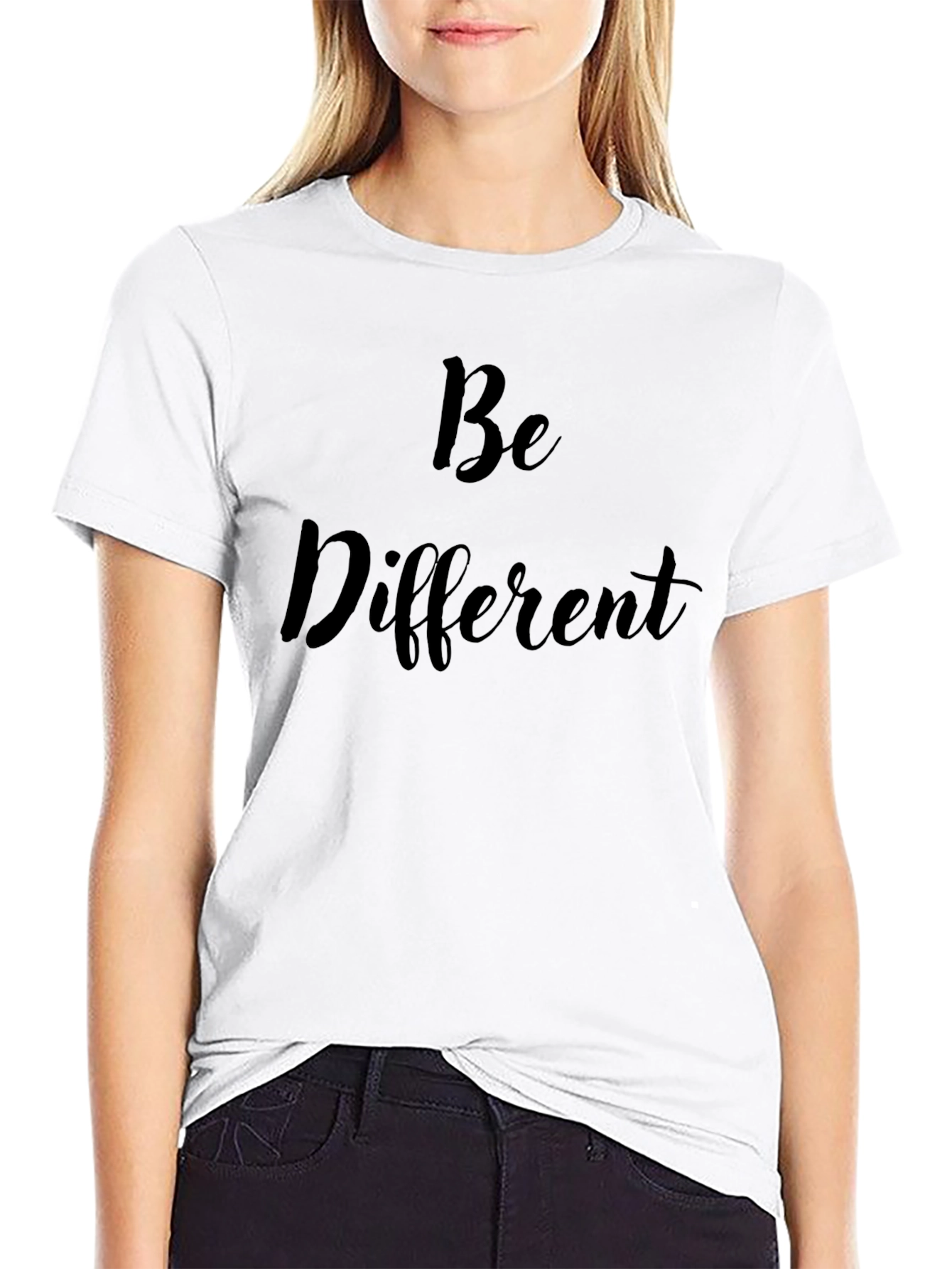 Be Different Graphic Tee - Stylish Black Cotton T-Shirt