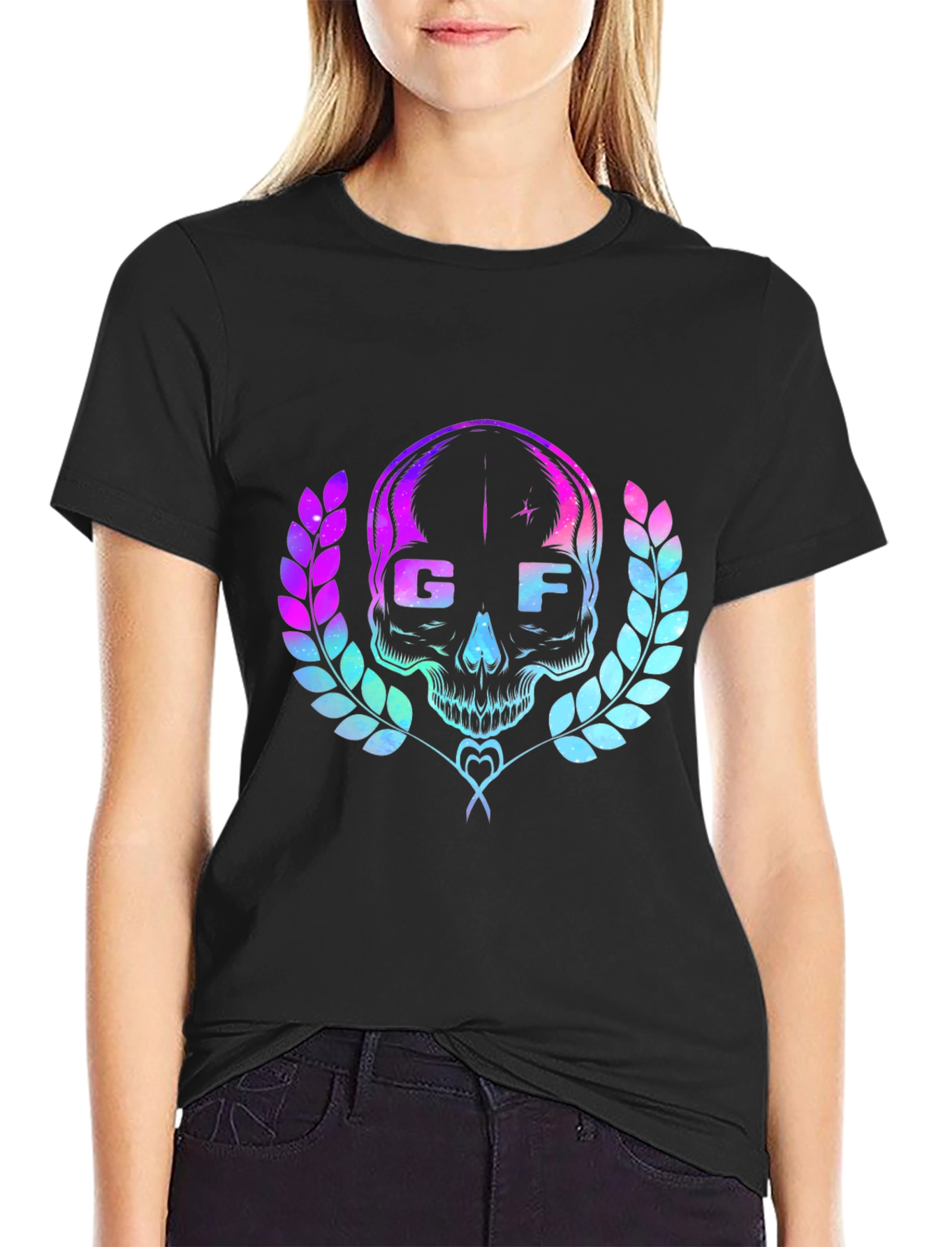 GF Skull Graphic Tee - Cool Retro Design