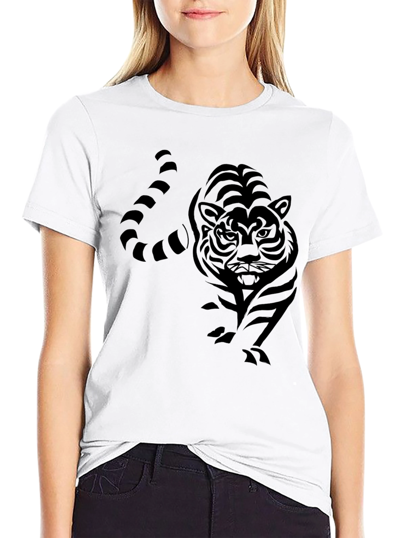 Black Tiger Graphic Tee - Mens Stylish T-Shirt