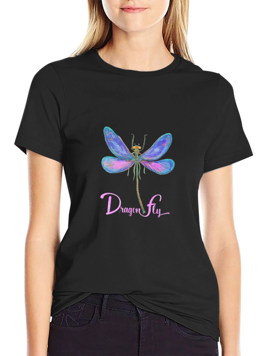 Dragonfly Graphic Black T-Shirt
