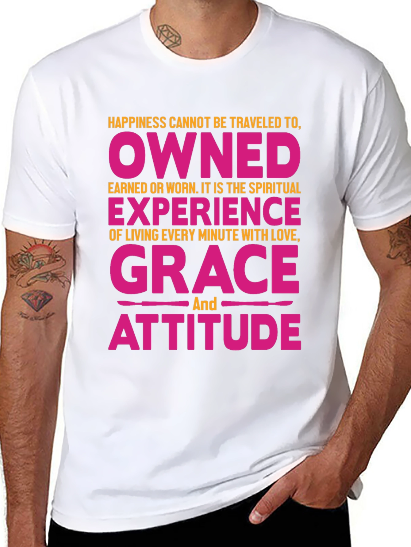 Happiness Grace Attitude Graphic Tee