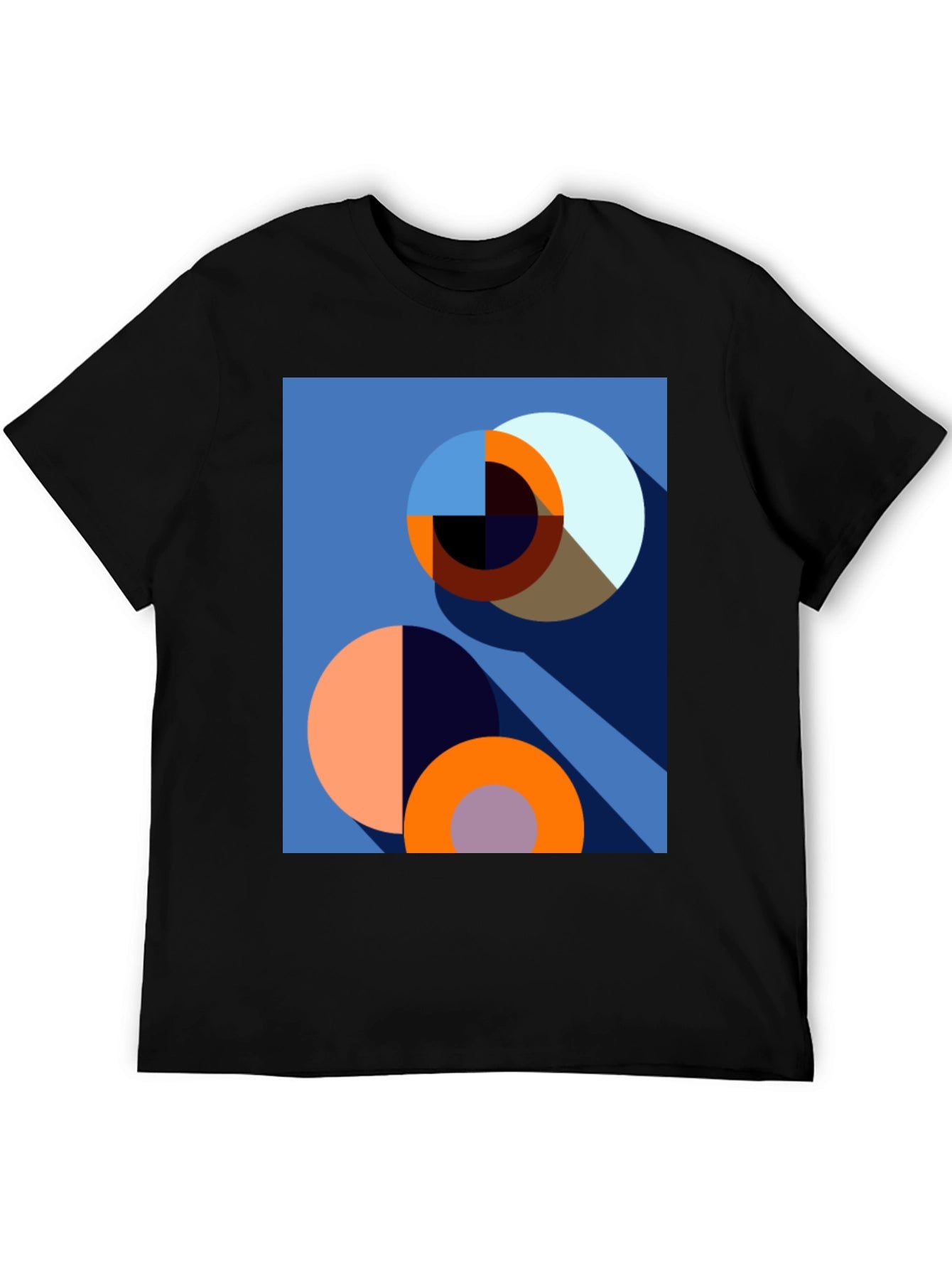 Abstract Geometric Circle Design T-Shirt