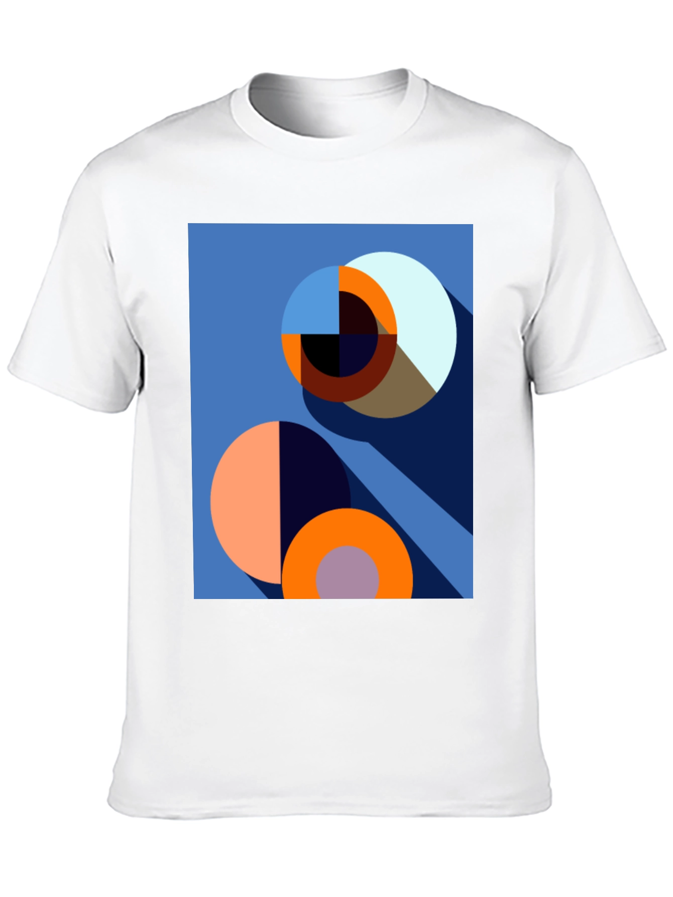 Abstract Geometric Circle Design T-Shirt