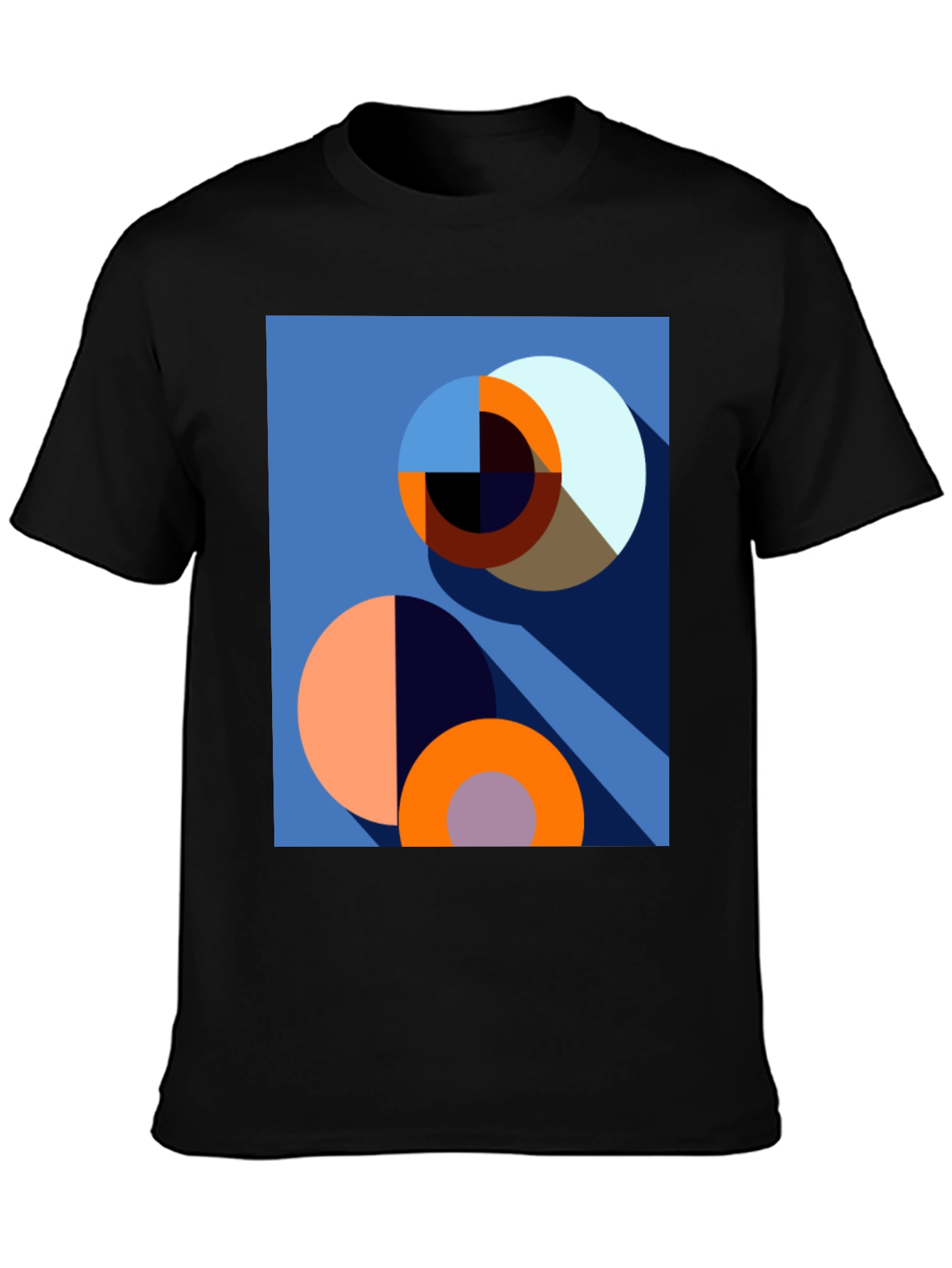Abstract Geometric Circle Design T-Shirt