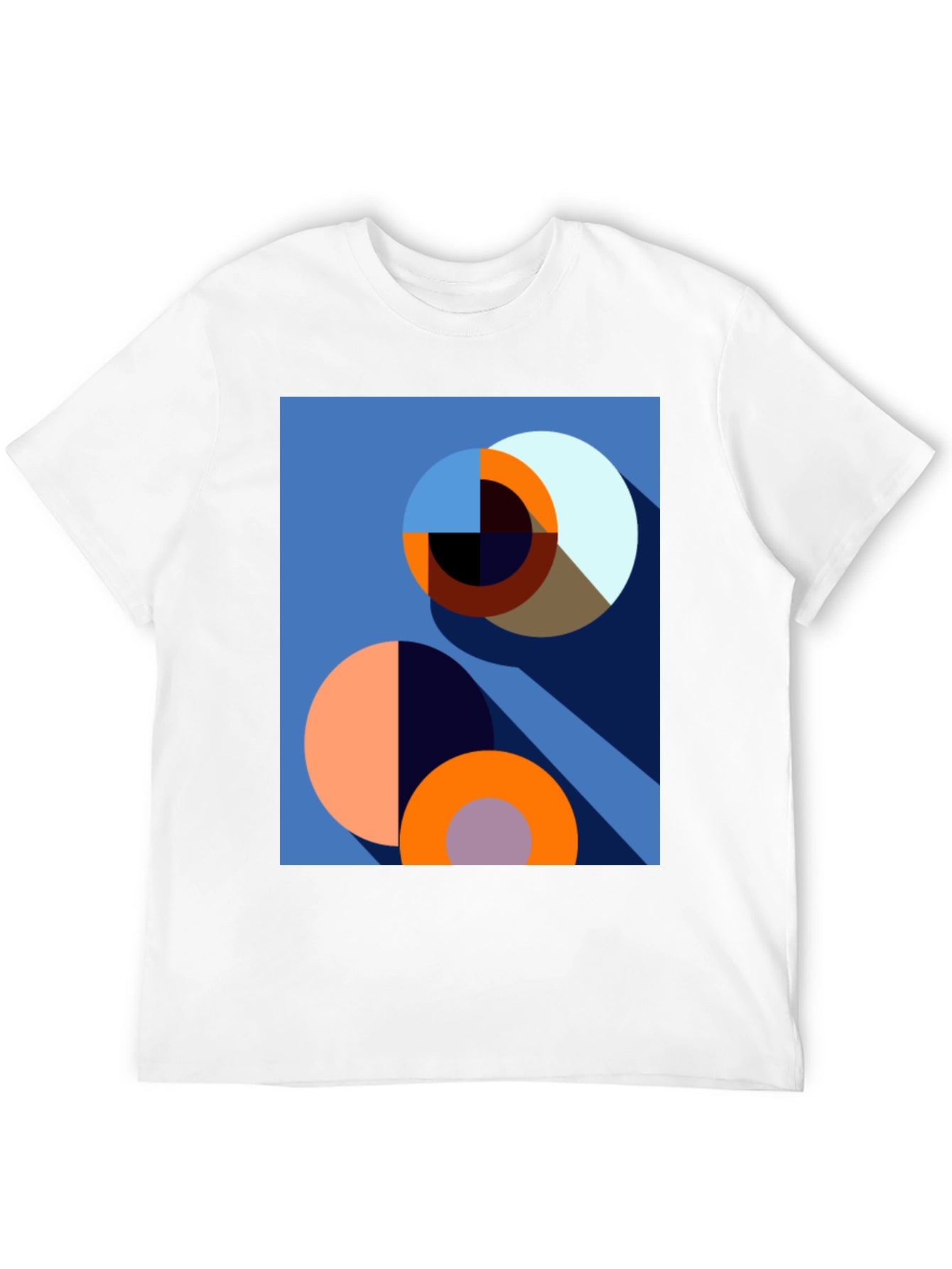 Abstract Geometric Circle Design T-Shirt