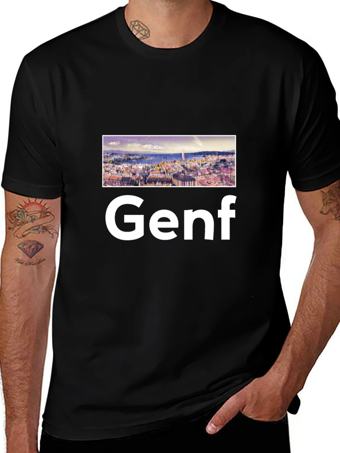 Genf Graphic Tee - Cityscape Design