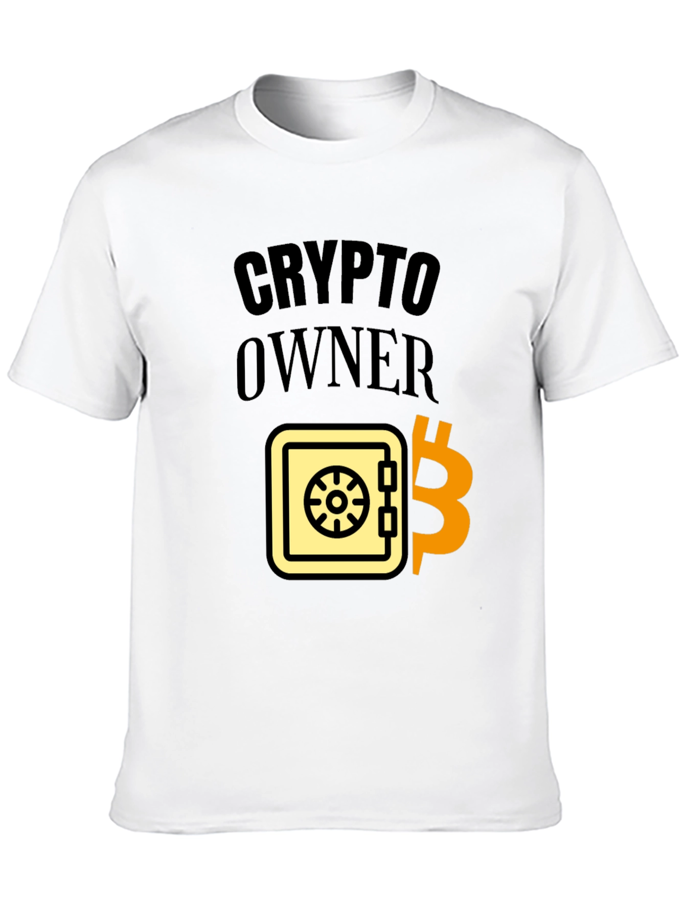 Crypto Owner Black T-Shirt Bitcoin Safe Design