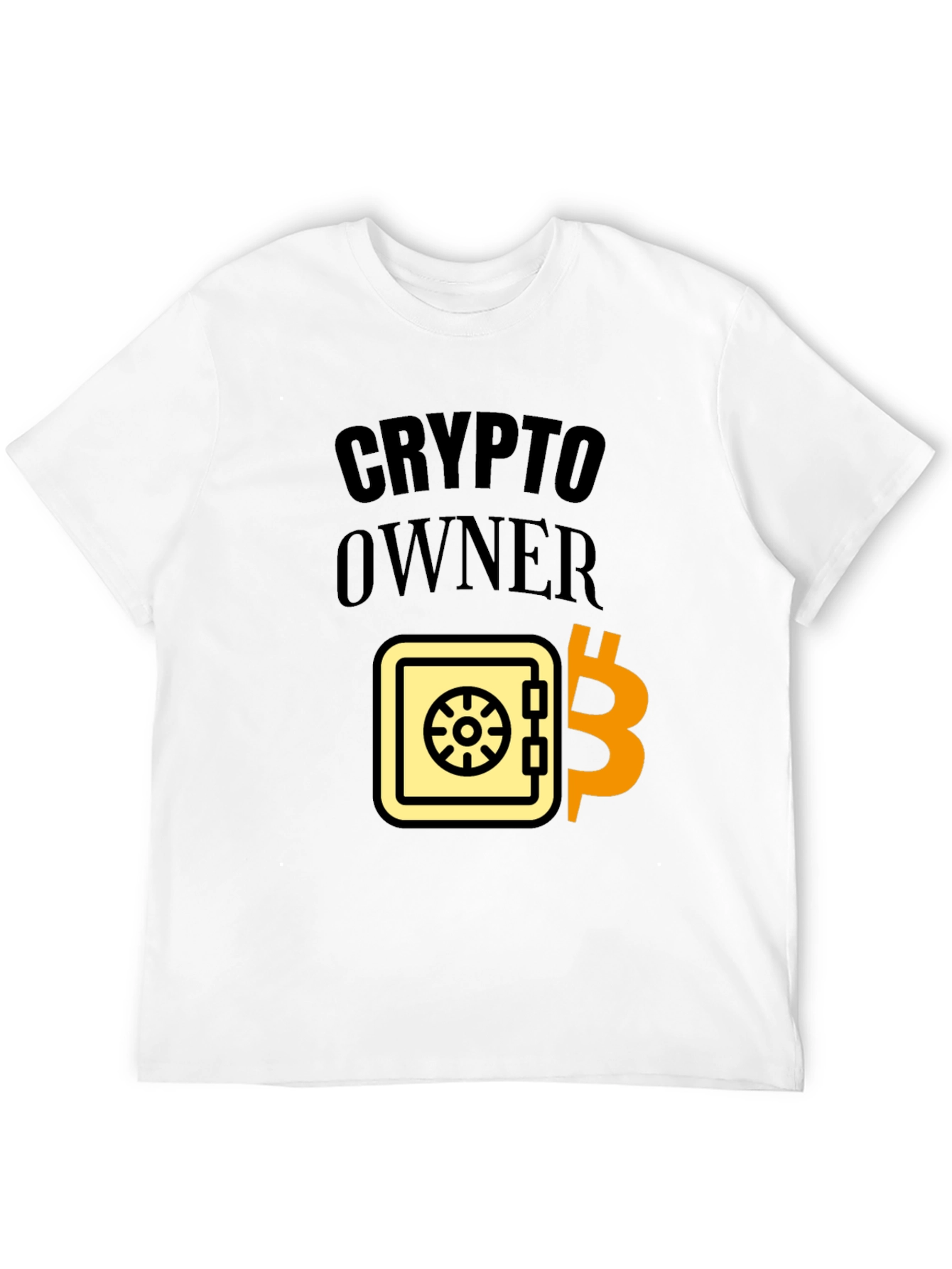Crypto Owner Black T-Shirt Bitcoin Safe Design