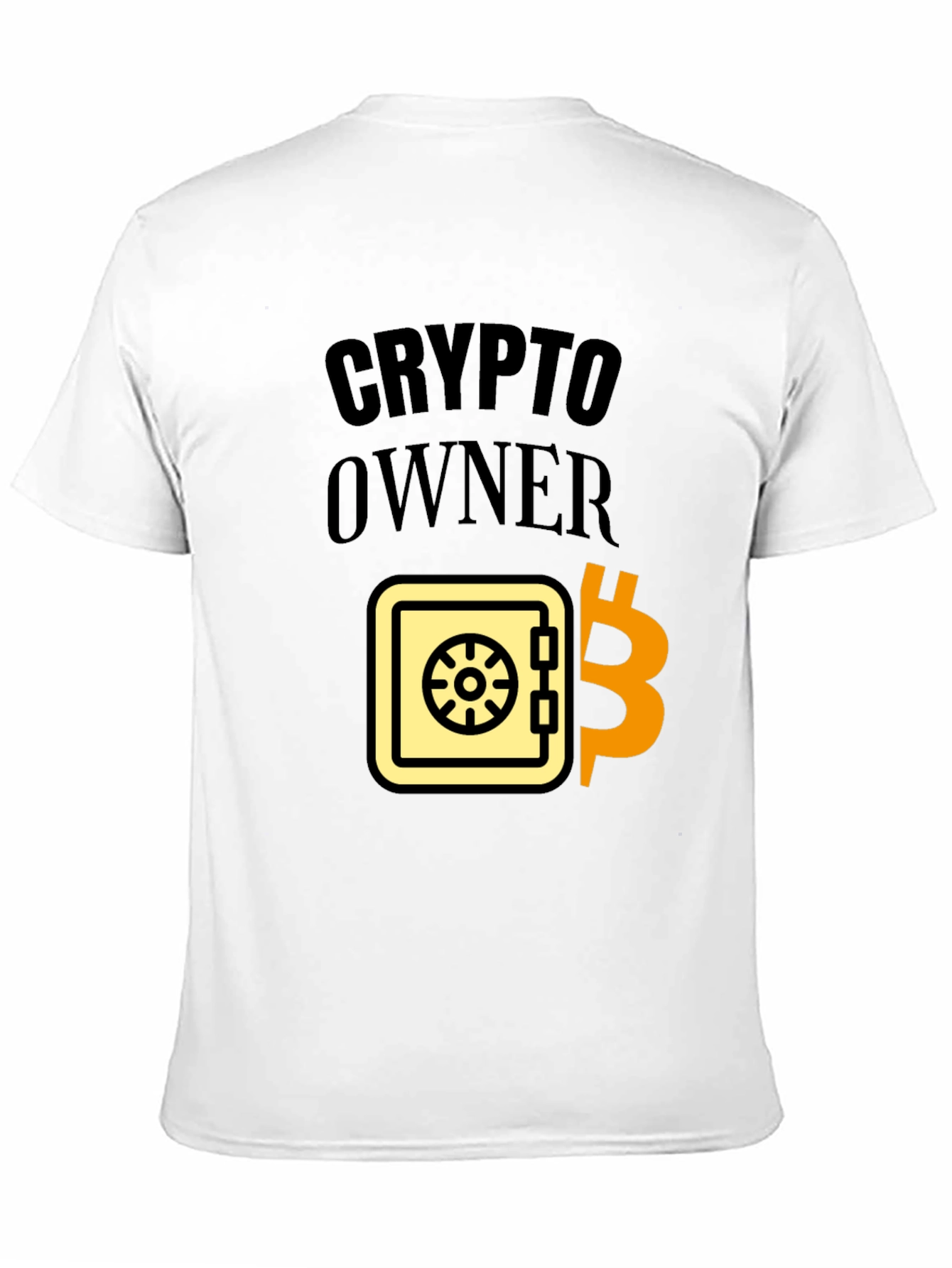 Crypto Owner Black T-Shirt Bitcoin Safe Design