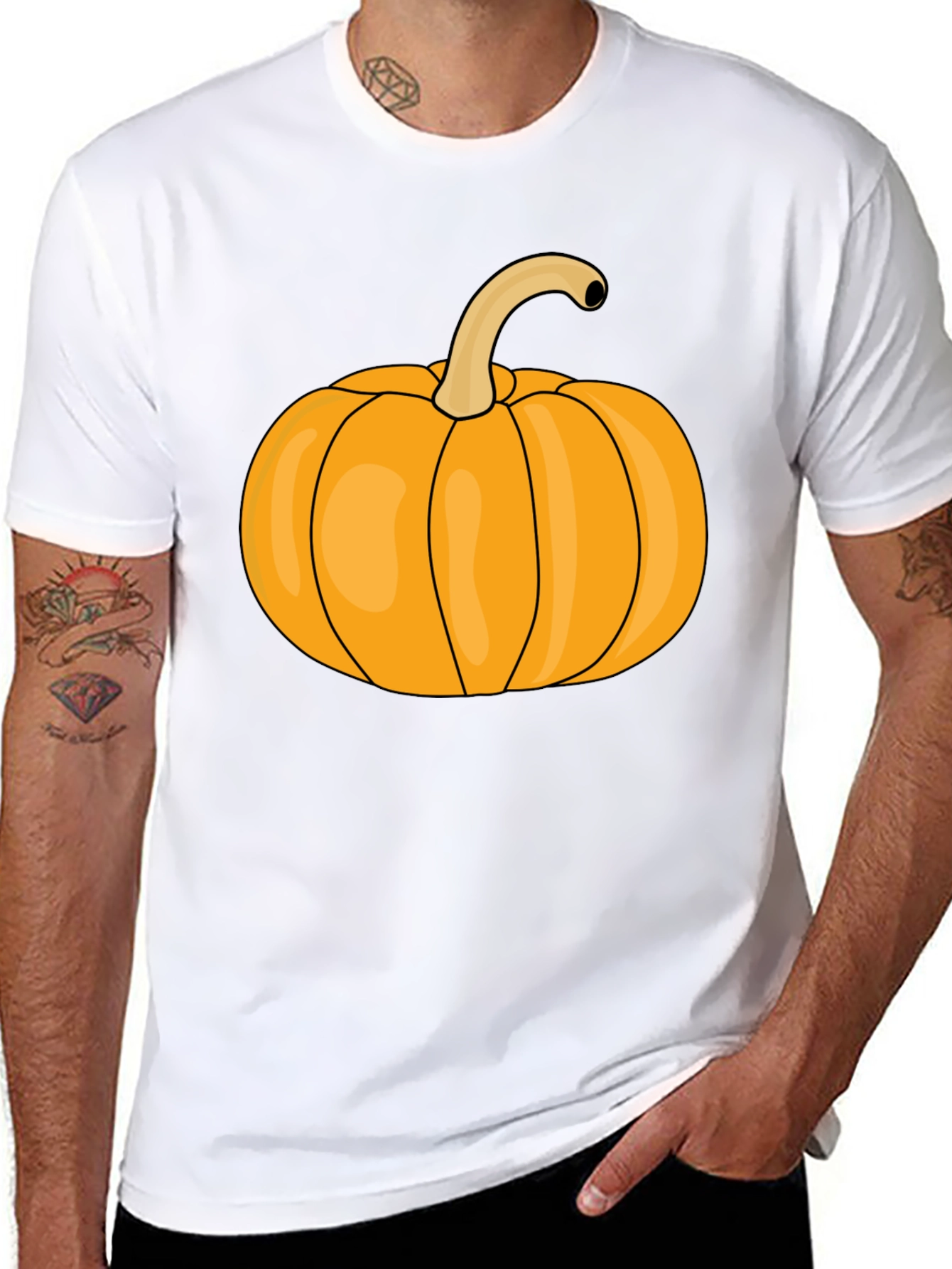 Pumpkin Graphic Black T-Shirt