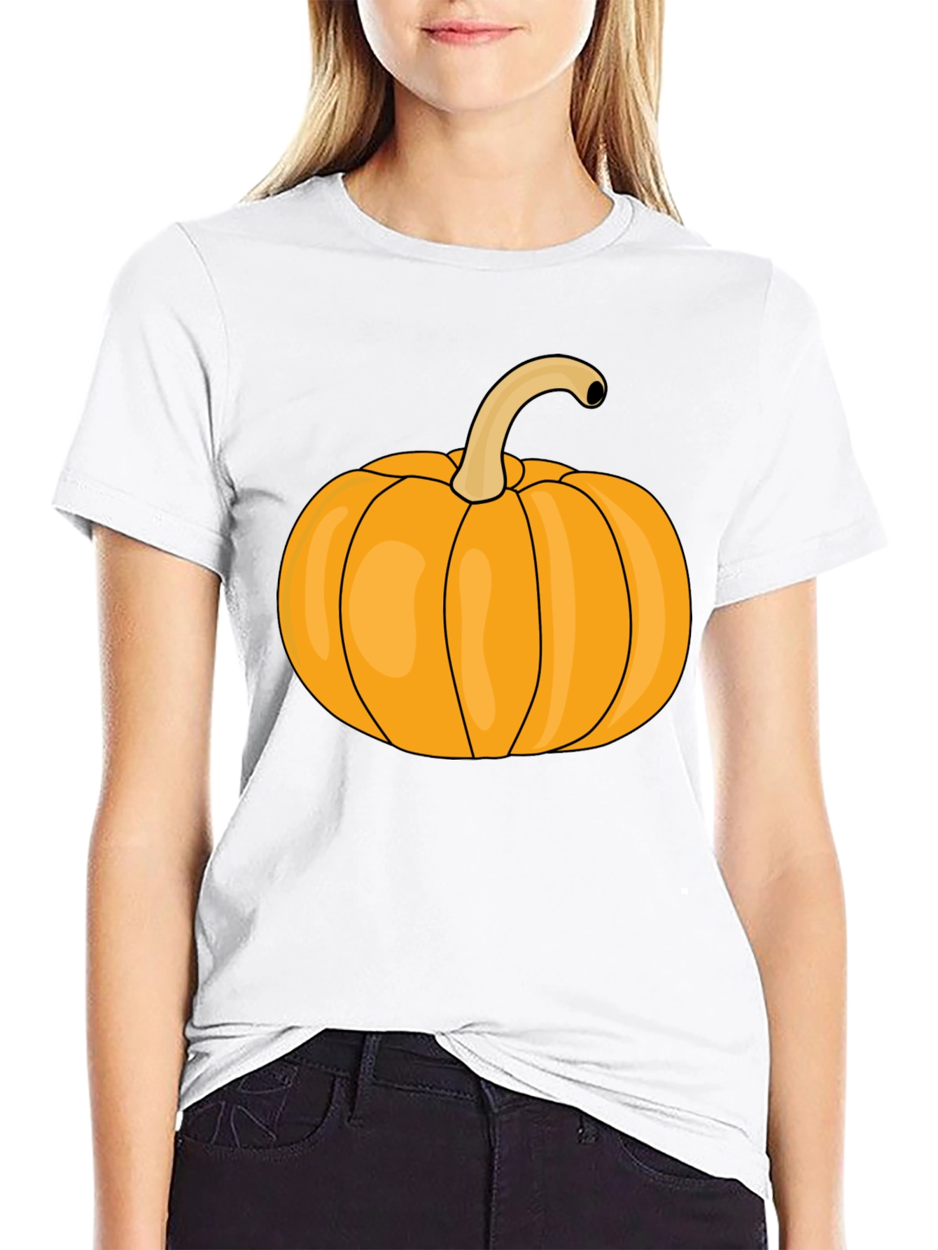 Pumpkin Graphic Black T-Shirt