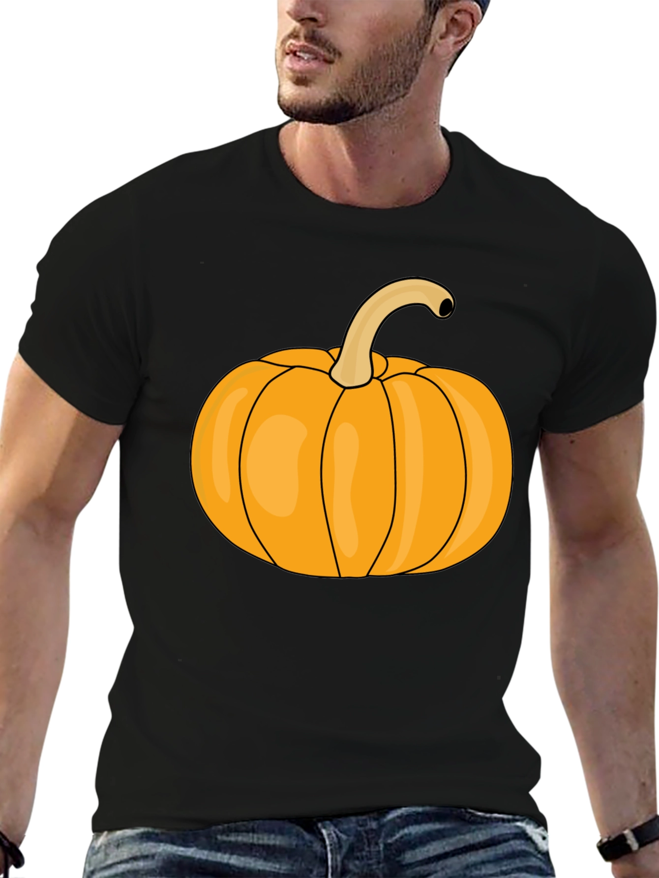 Pumpkin Graphic Black T-Shirt