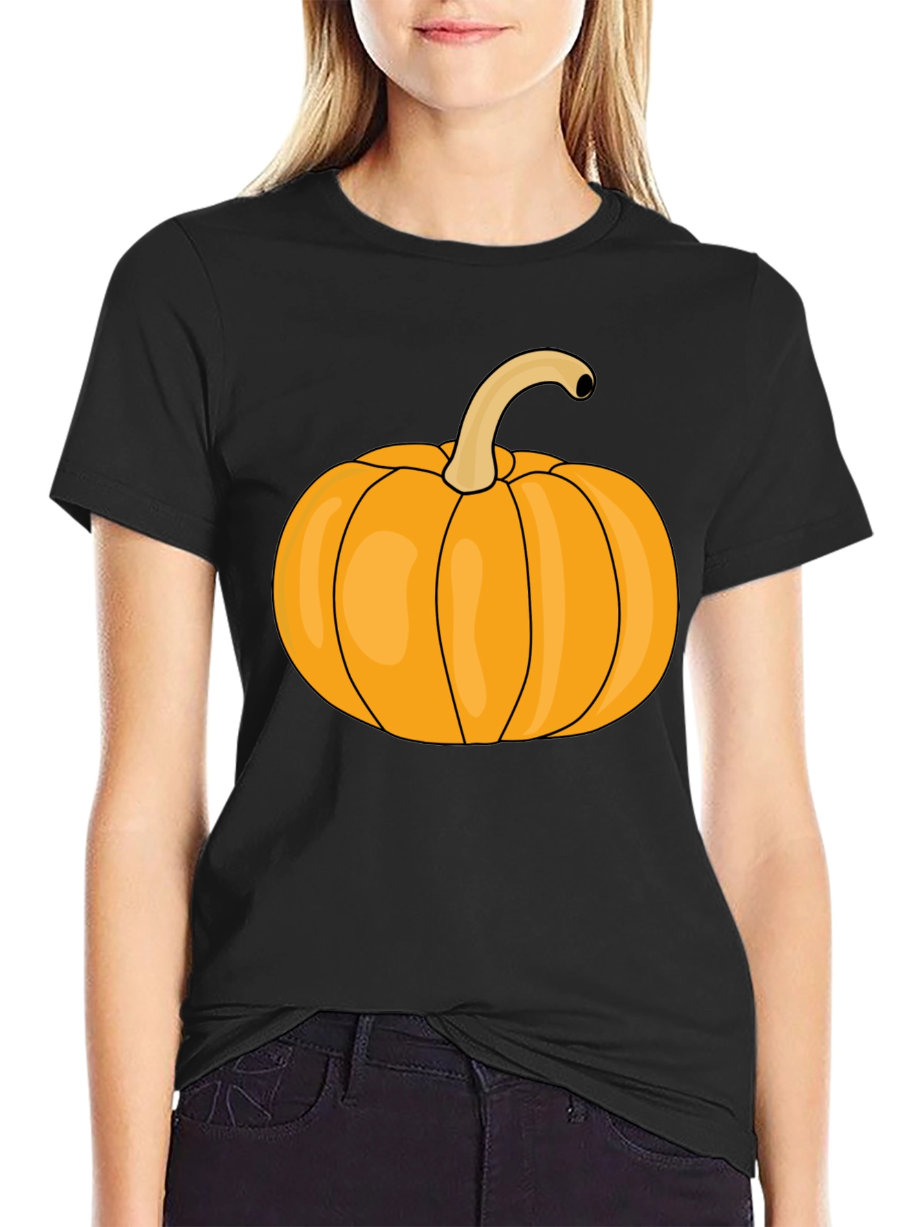 Pumpkin Graphic Black T-Shirt