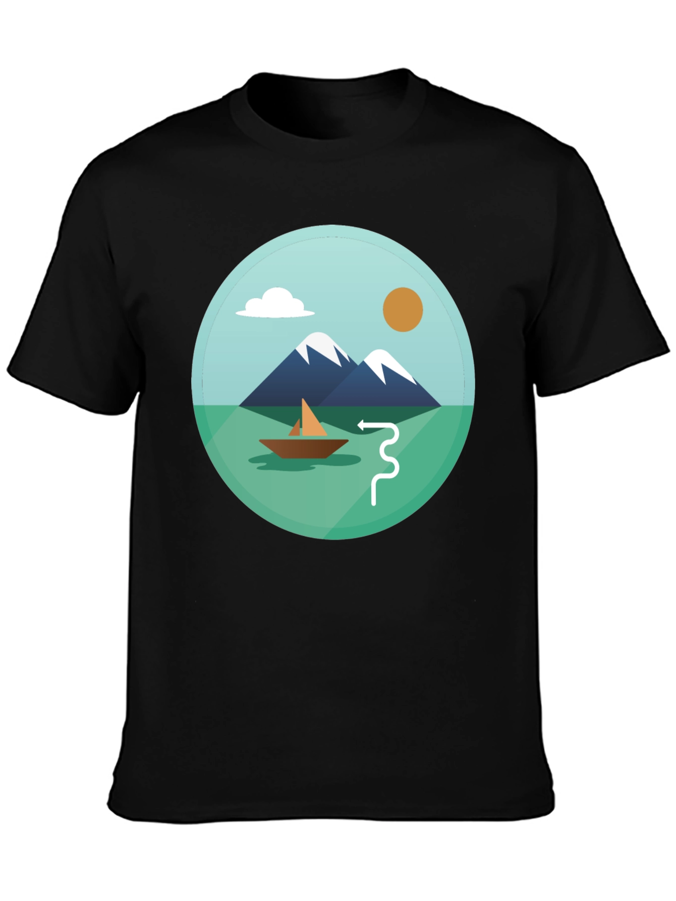 Mountain Scene Graphic Tee - Stylish Casual Comfort