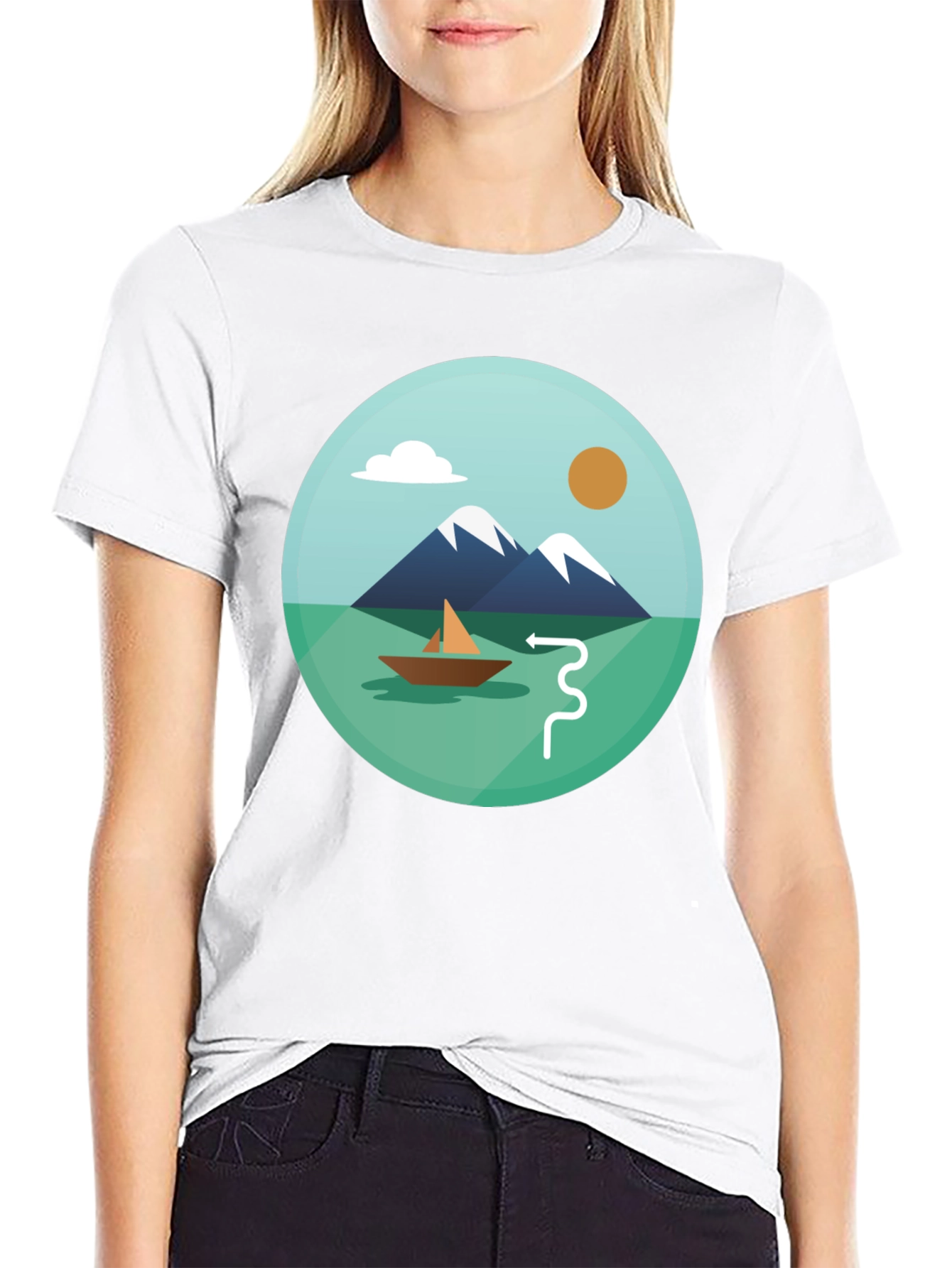 Mountain Scene Graphic Tee - Stylish Casual Comfort