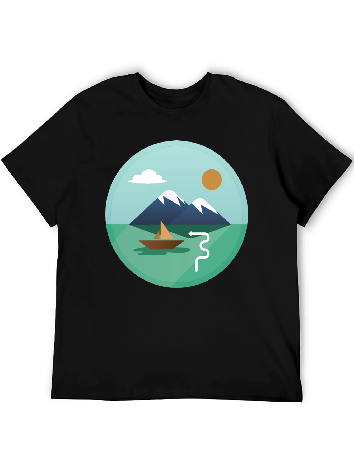 Mountain Scene Graphic Tee - Stylish Casual Comfort