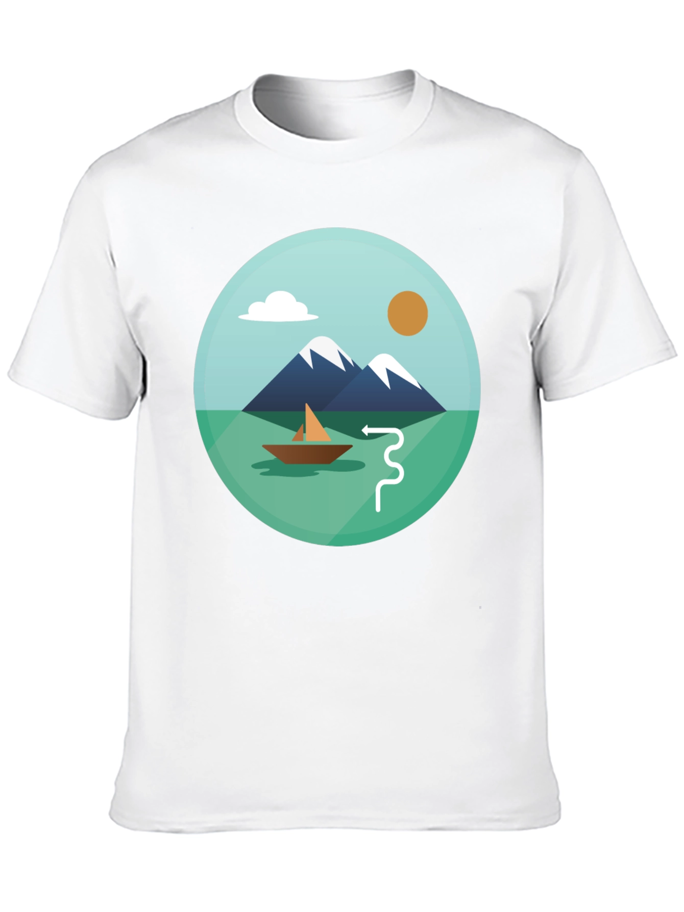 Mountain Scene Graphic Tee - Stylish Casual Comfort