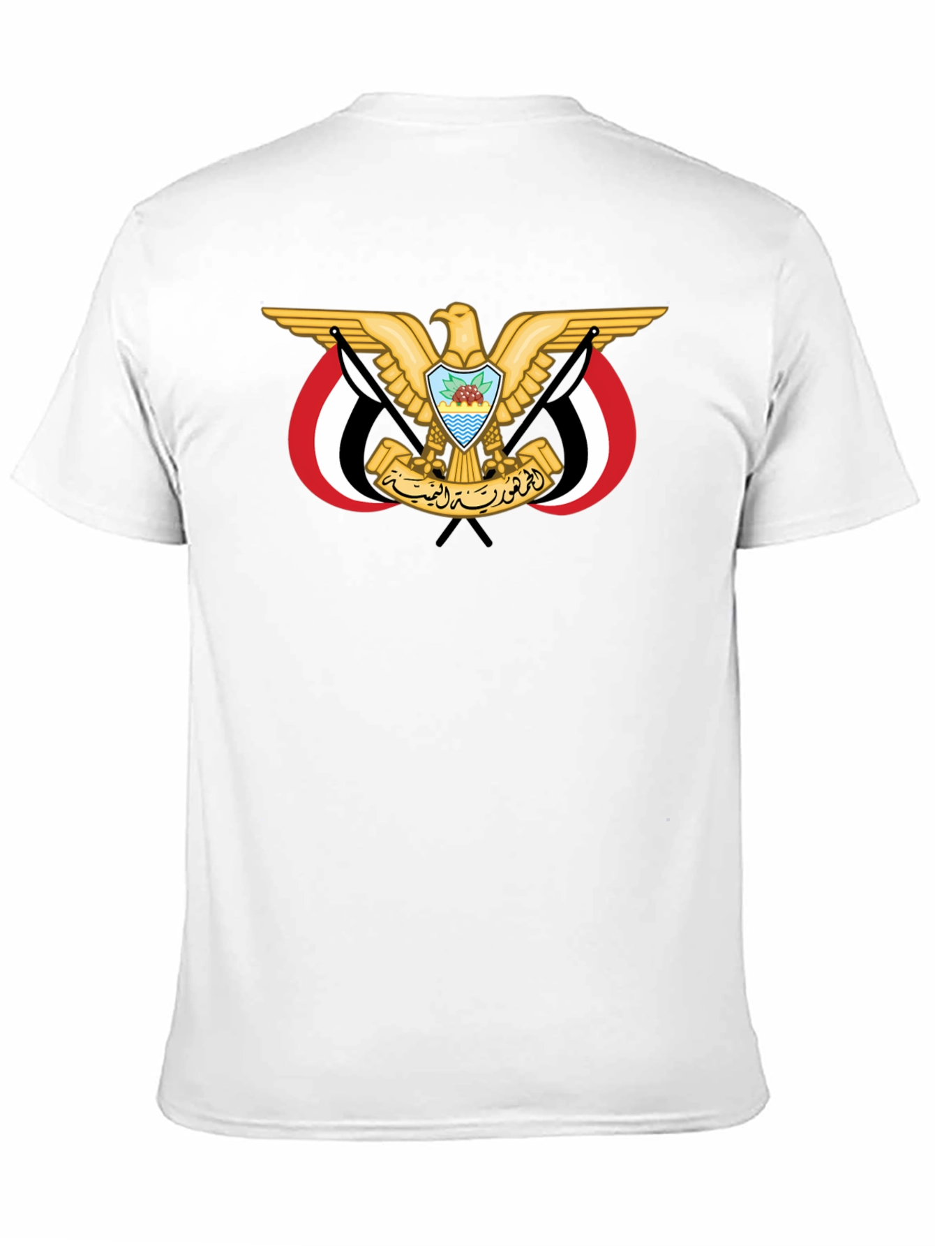 Yemen Eagle Emblem T-Shirt - Black Cotton Tee