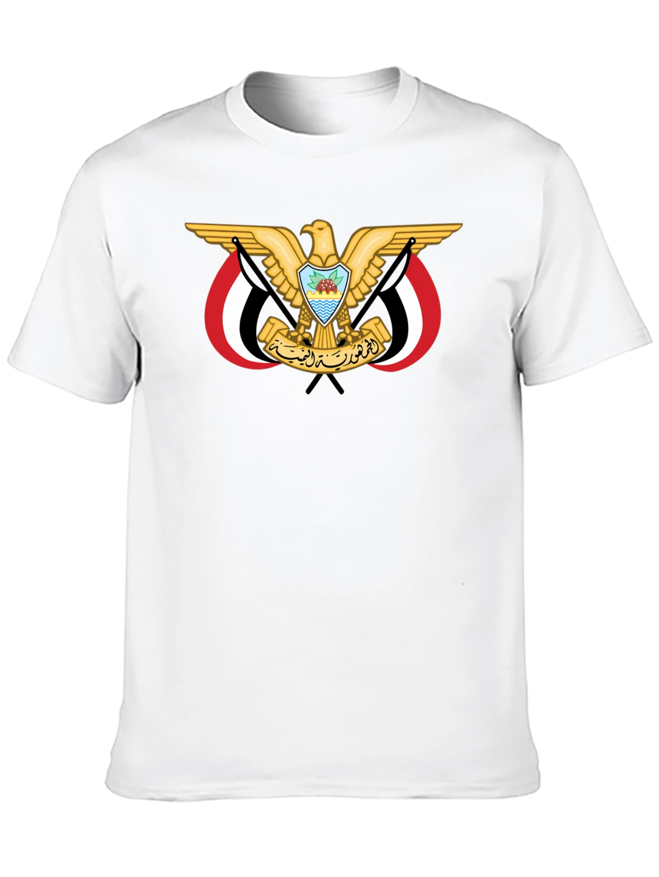 Yemen Eagle Emblem T-Shirt - Black Cotton Tee