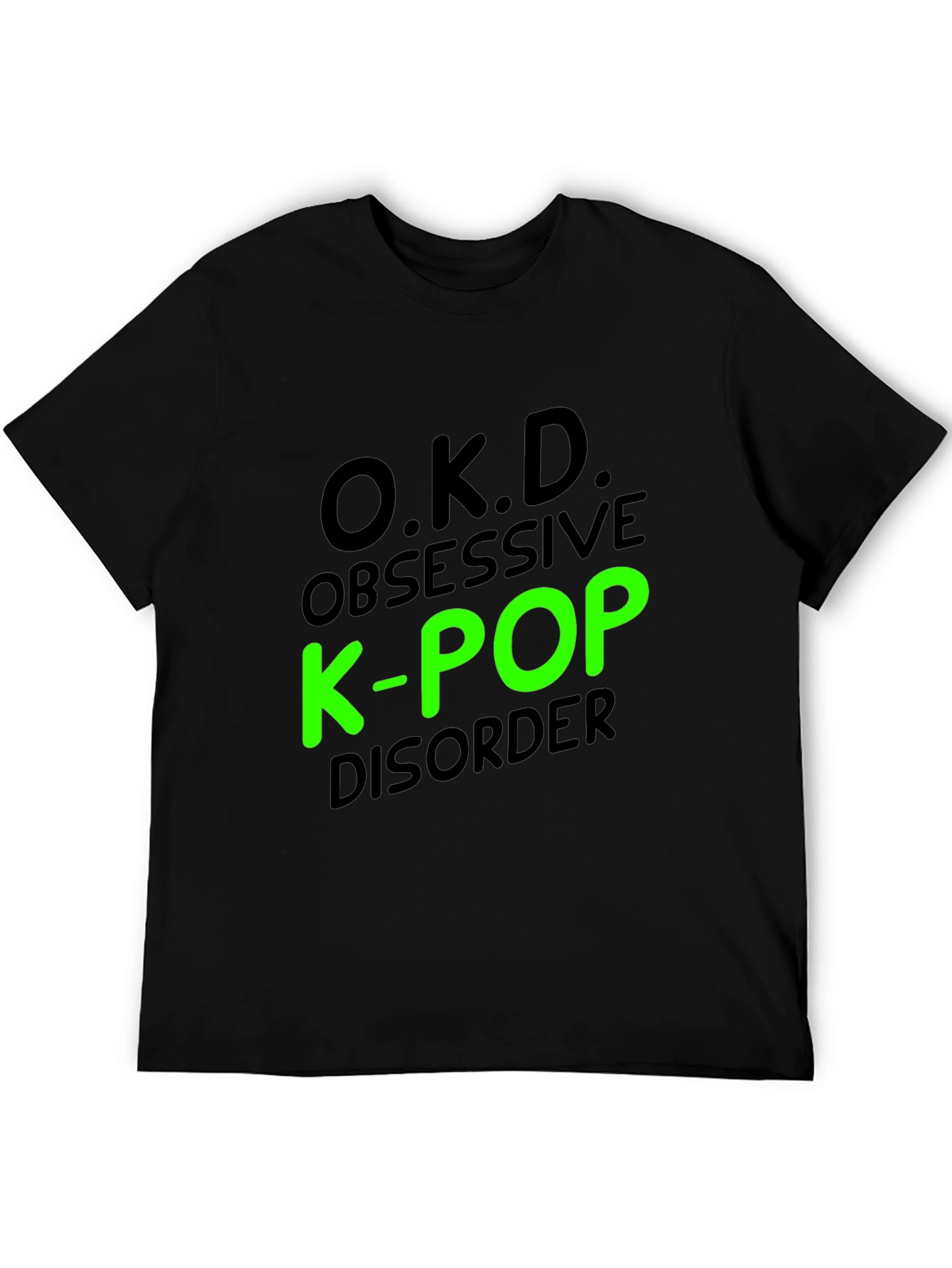 O.K.D. Obsessive K-Pop Disorder Black T-Shirt