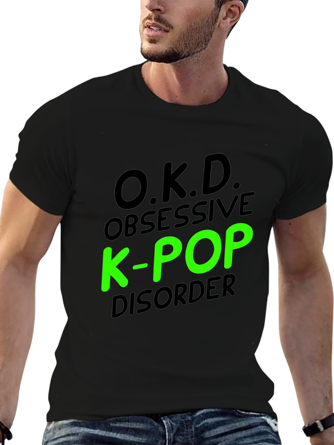 O.K.D. Obsessive K-Pop Disorder Black T-Shirt