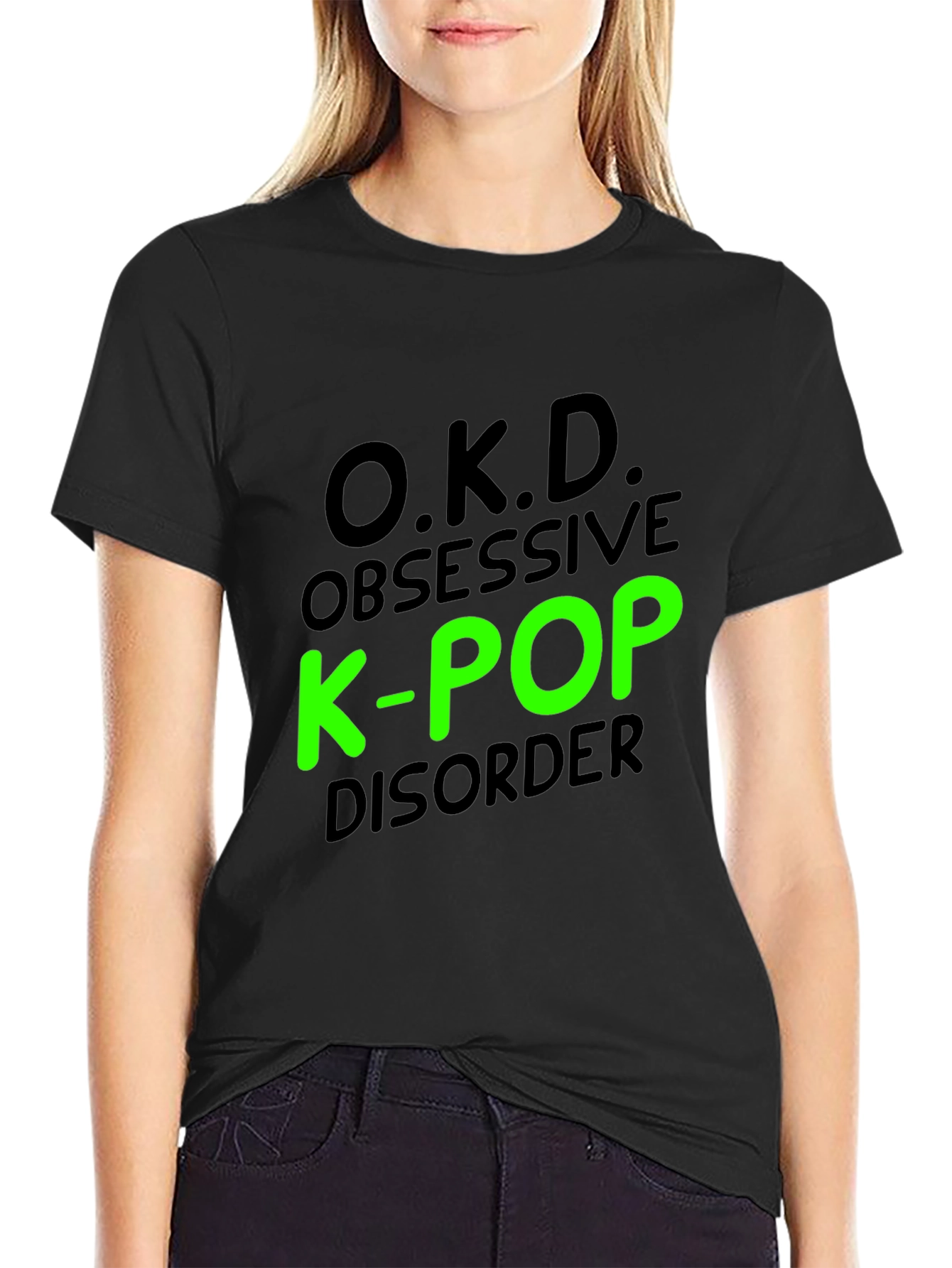 O.K.D. Obsessive K-Pop Disorder Black T-Shirt