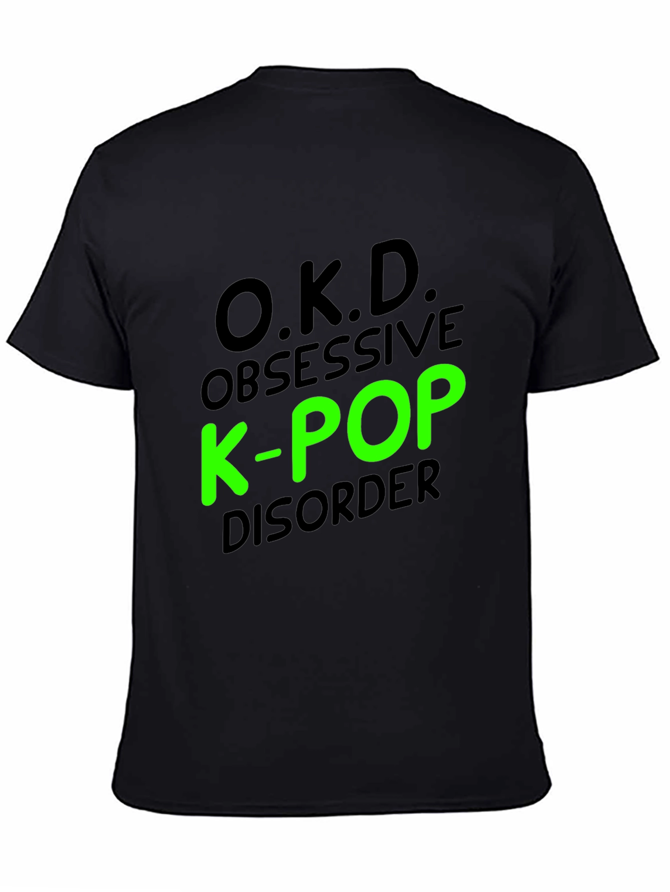 O.K.D. Obsessive K-Pop Disorder Black T-Shirt