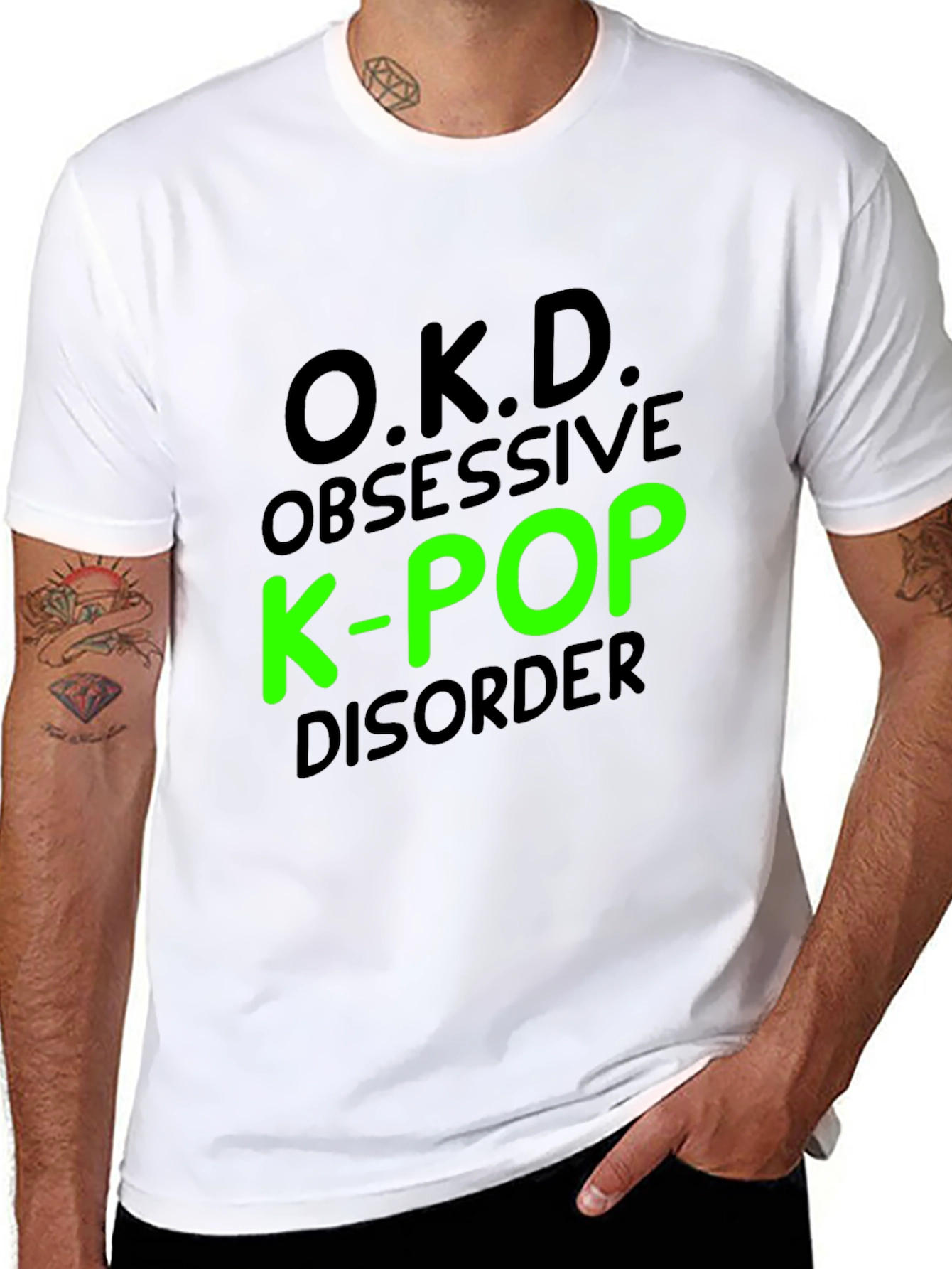 O.K.D. Obsessive K-Pop Disorder Black T-Shirt