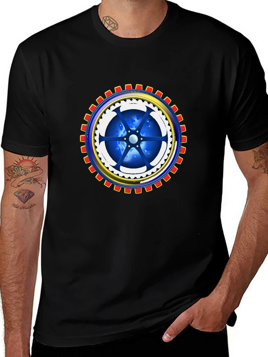 Cosmic Gear Graphic Tee - Cool Design