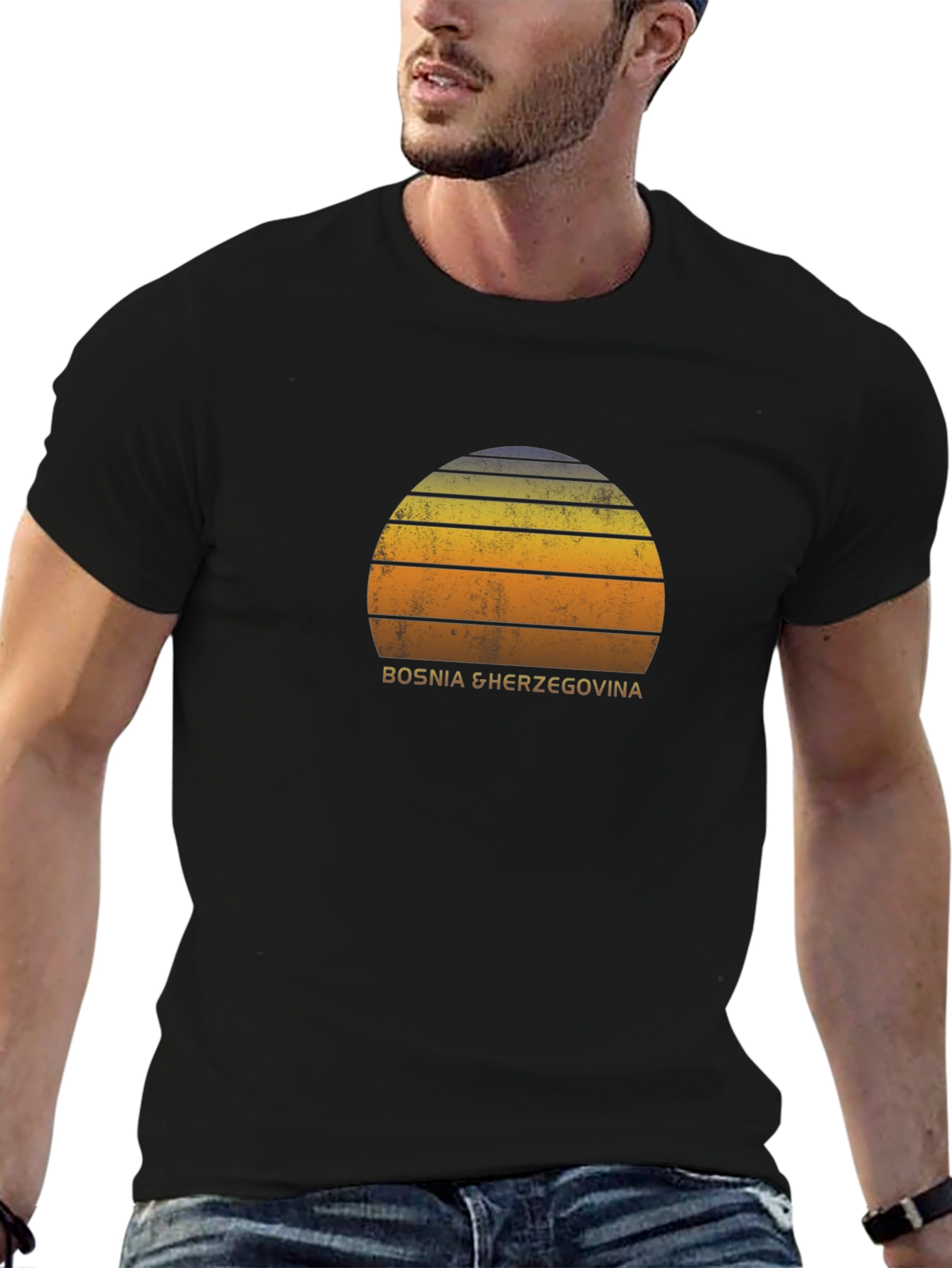 Bosnia & Herzegovina Sunset Graphic T-Shirt