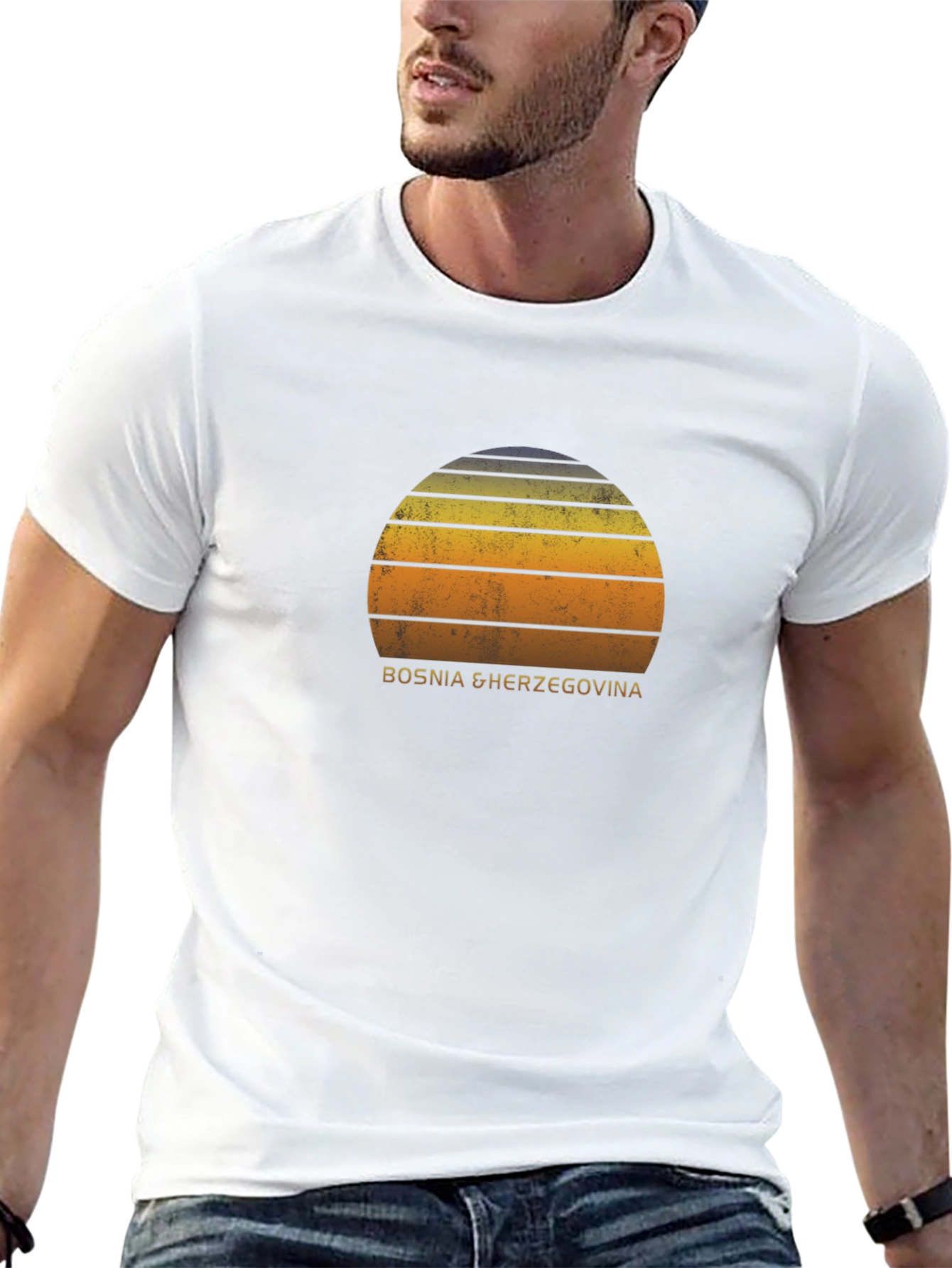 Bosnia & Herzegovina Sunset Graphic T-Shirt