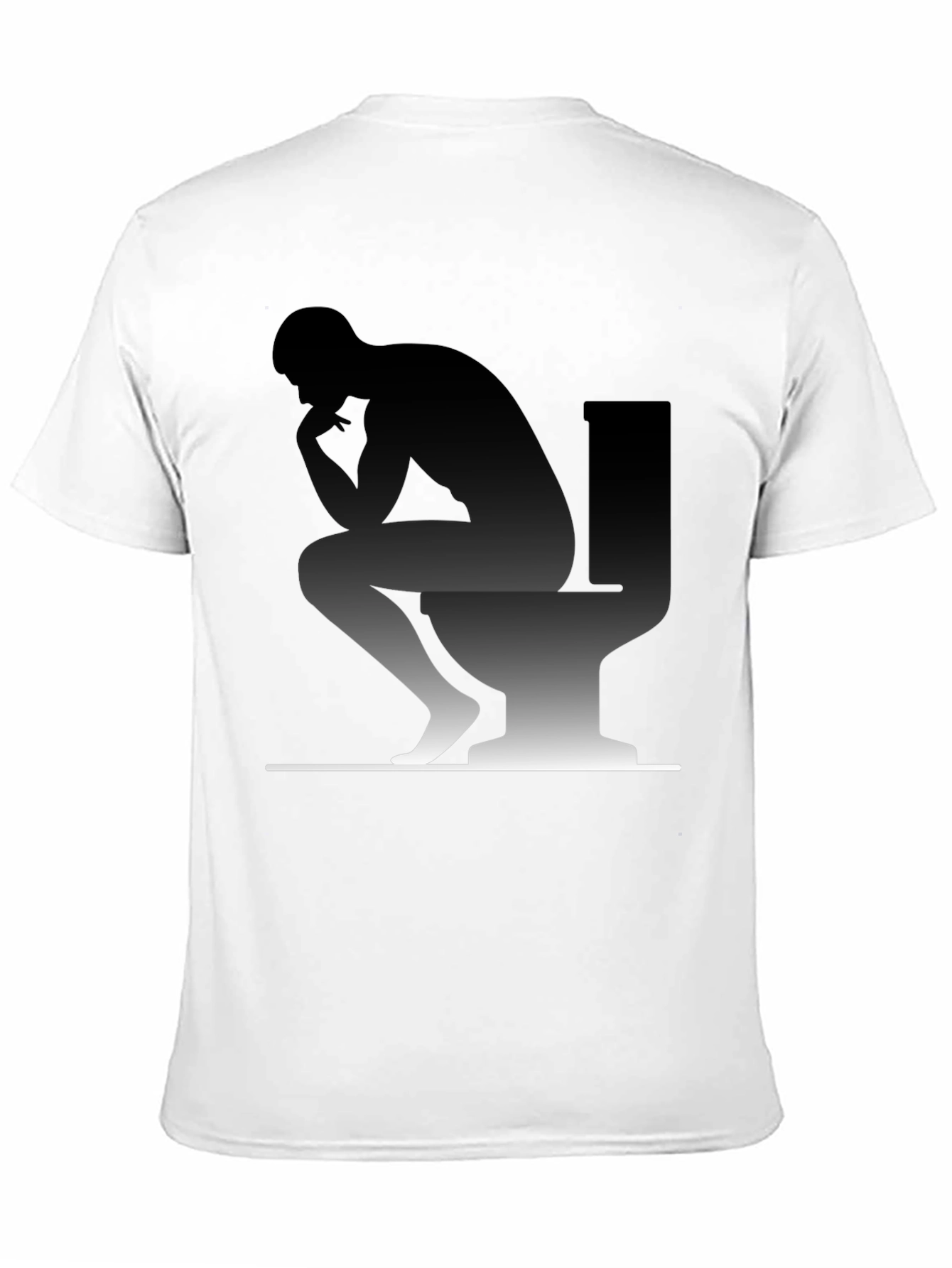 Thinking Man on Toilet Graphic T-Shirt