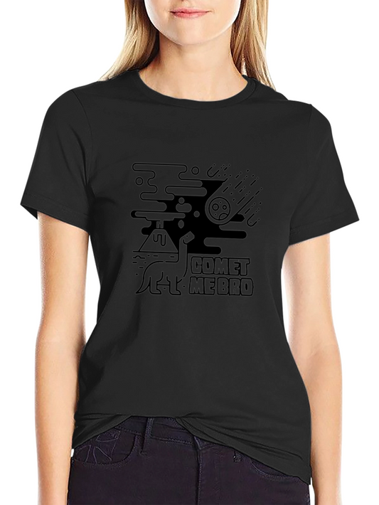 Comet Me Bro Black Graphic T-Shirt