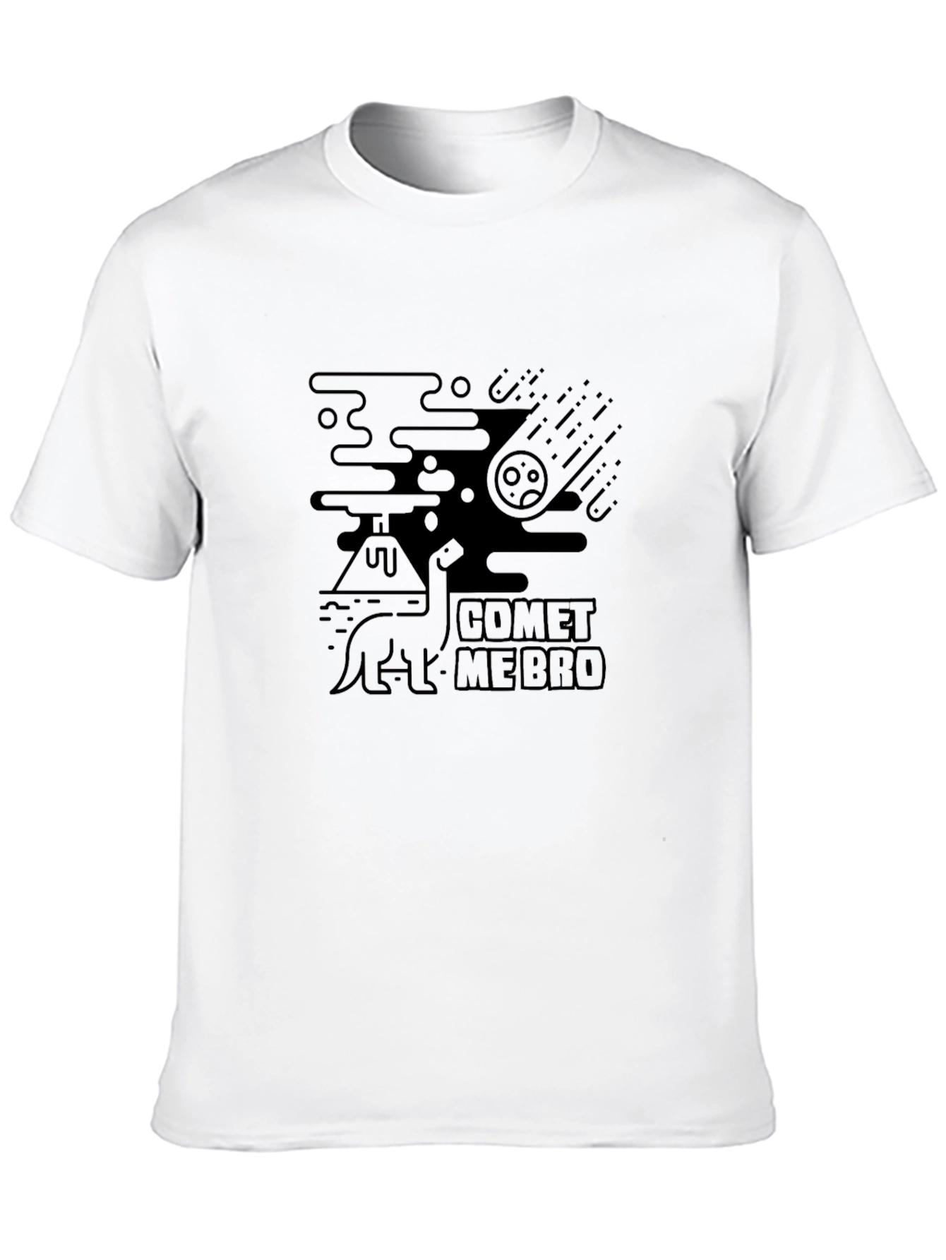 Comet Me Bro Black Graphic T-Shirt