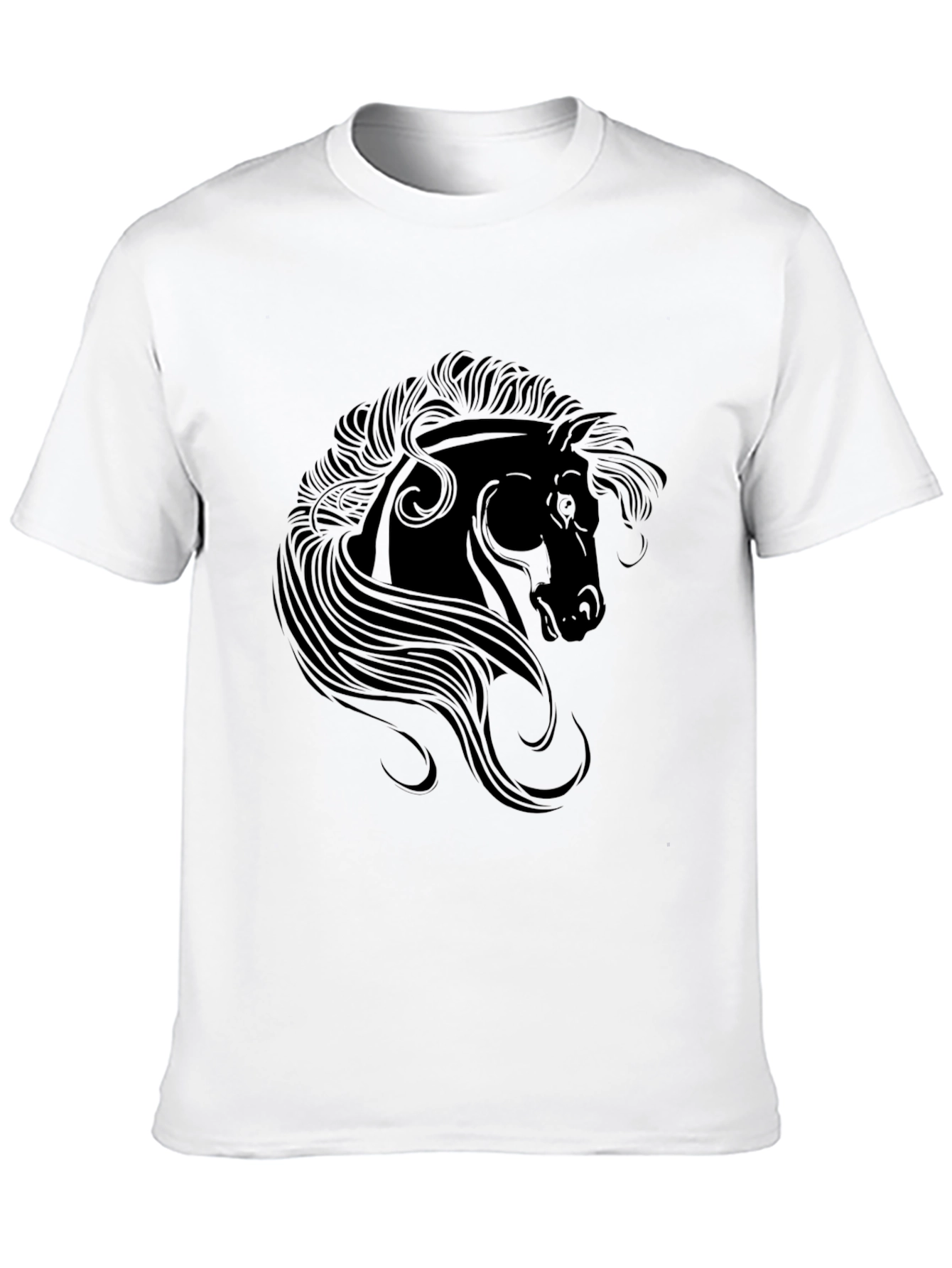 Black Horse Graphic Tee - Stylish Mens T-Shirt
