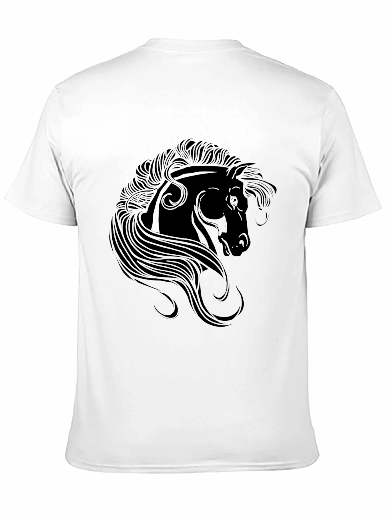 Black Horse Graphic Tee - Stylish Mens T-Shirt