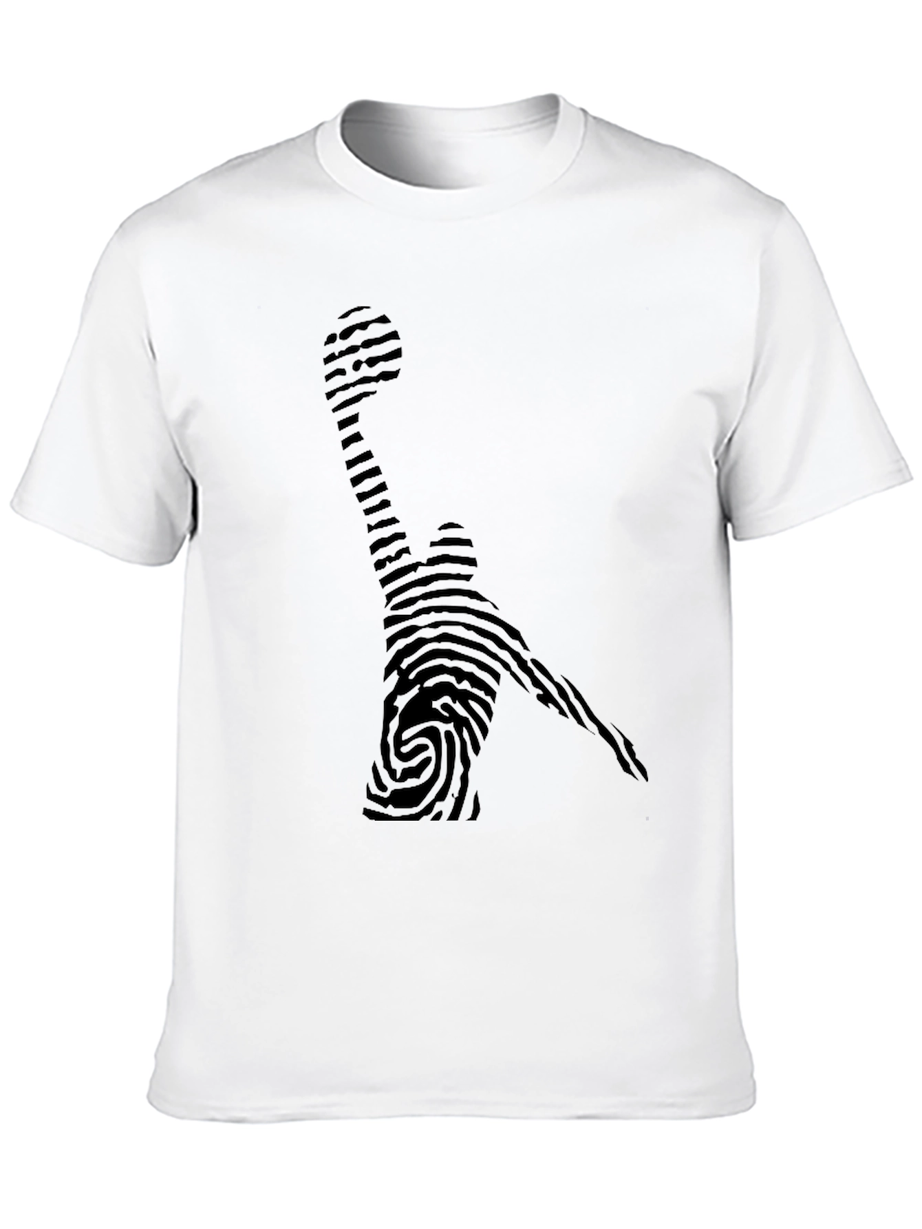 Fingerprint Basketball Player Black Tee