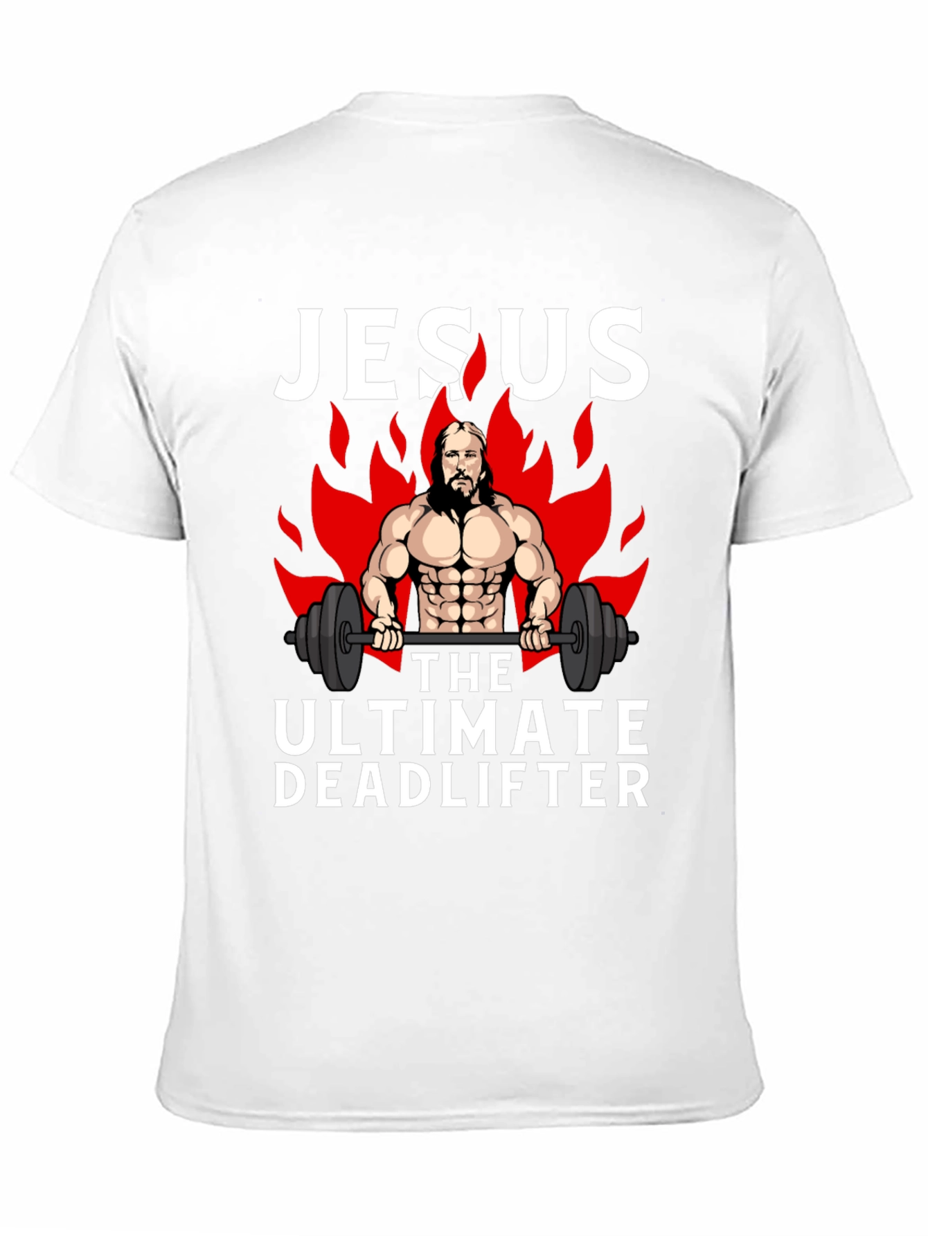 Jesus The Ultimate Deadlifter Black Graphic T-Shirt