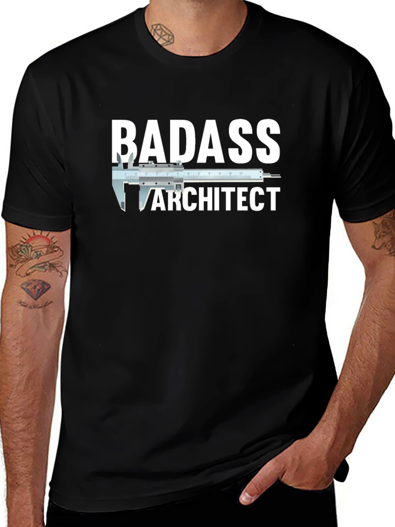 Badass Architect T-Shirt - Black Graphic Tee