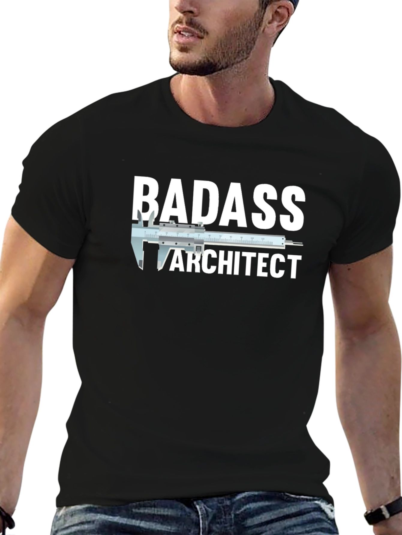 Badass Architect T-Shirt - Black Graphic Tee