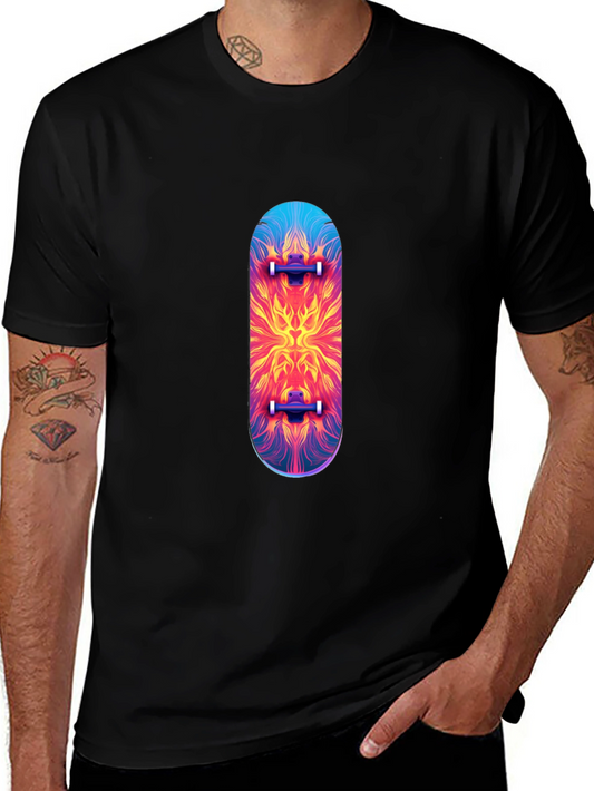 Skateboard Graphic T-Shirt - Black