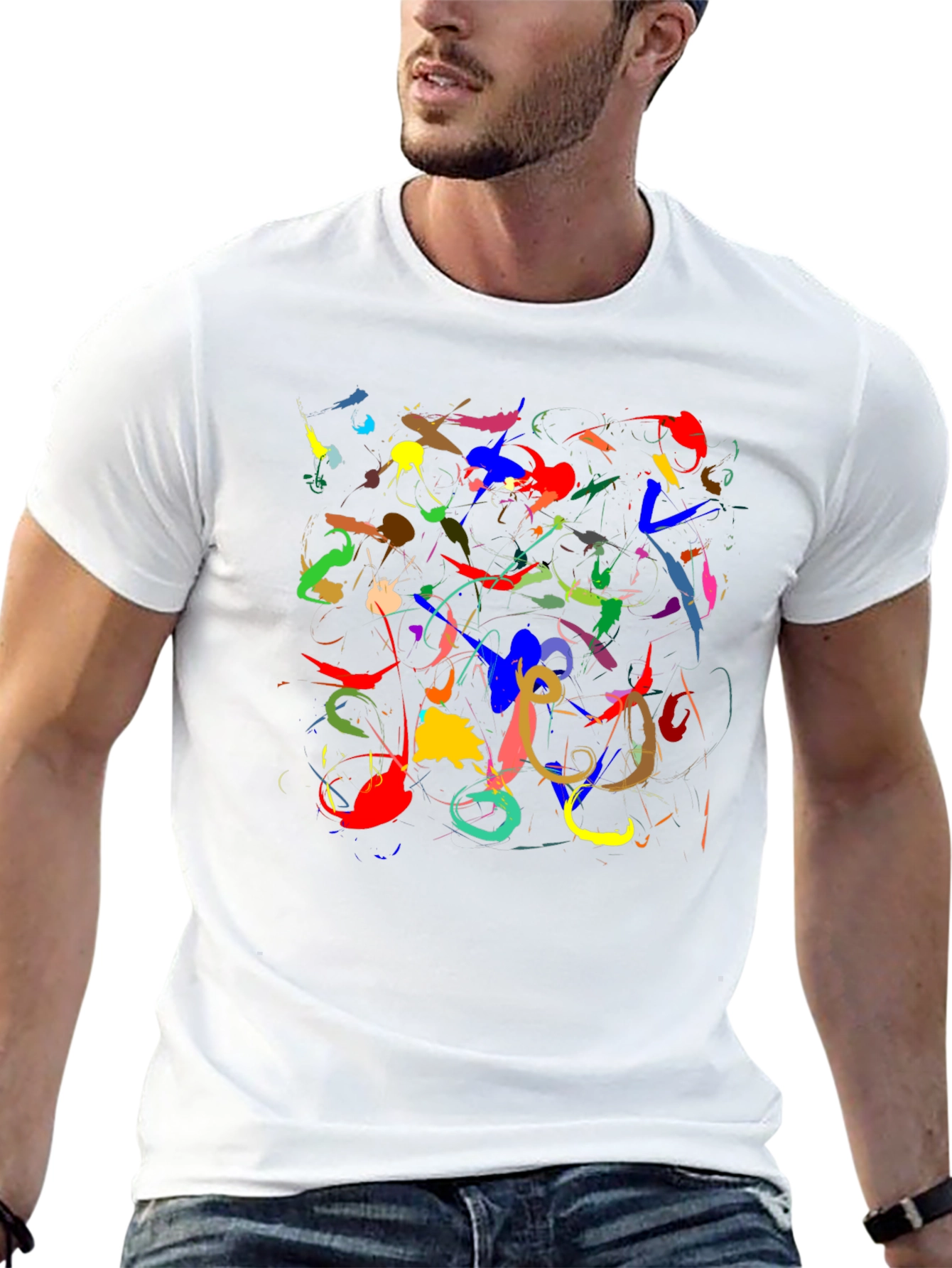 Abstract Art Black Tee