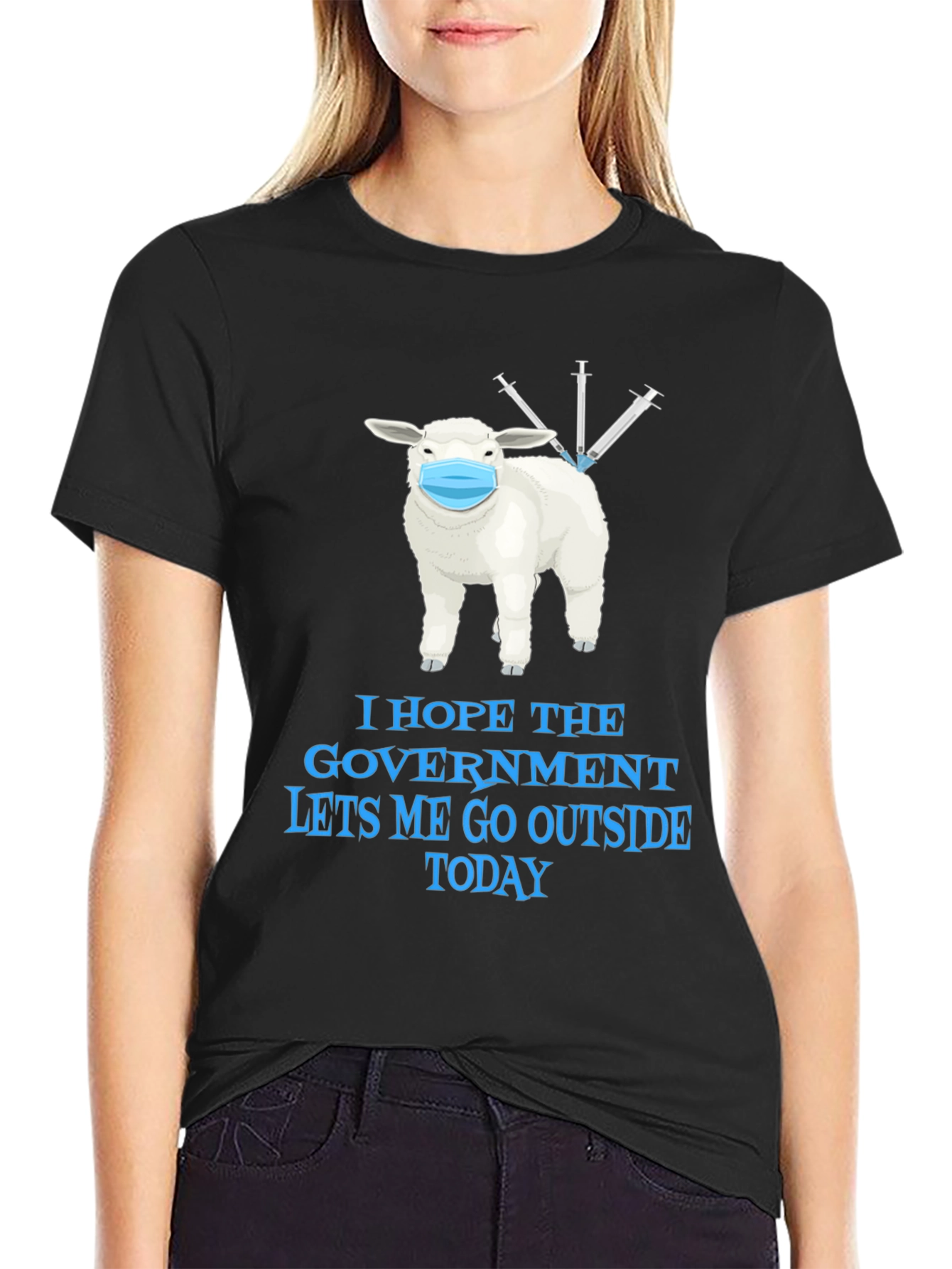 Vaccinated Sheep T-Shirt - Let Me Go Outside