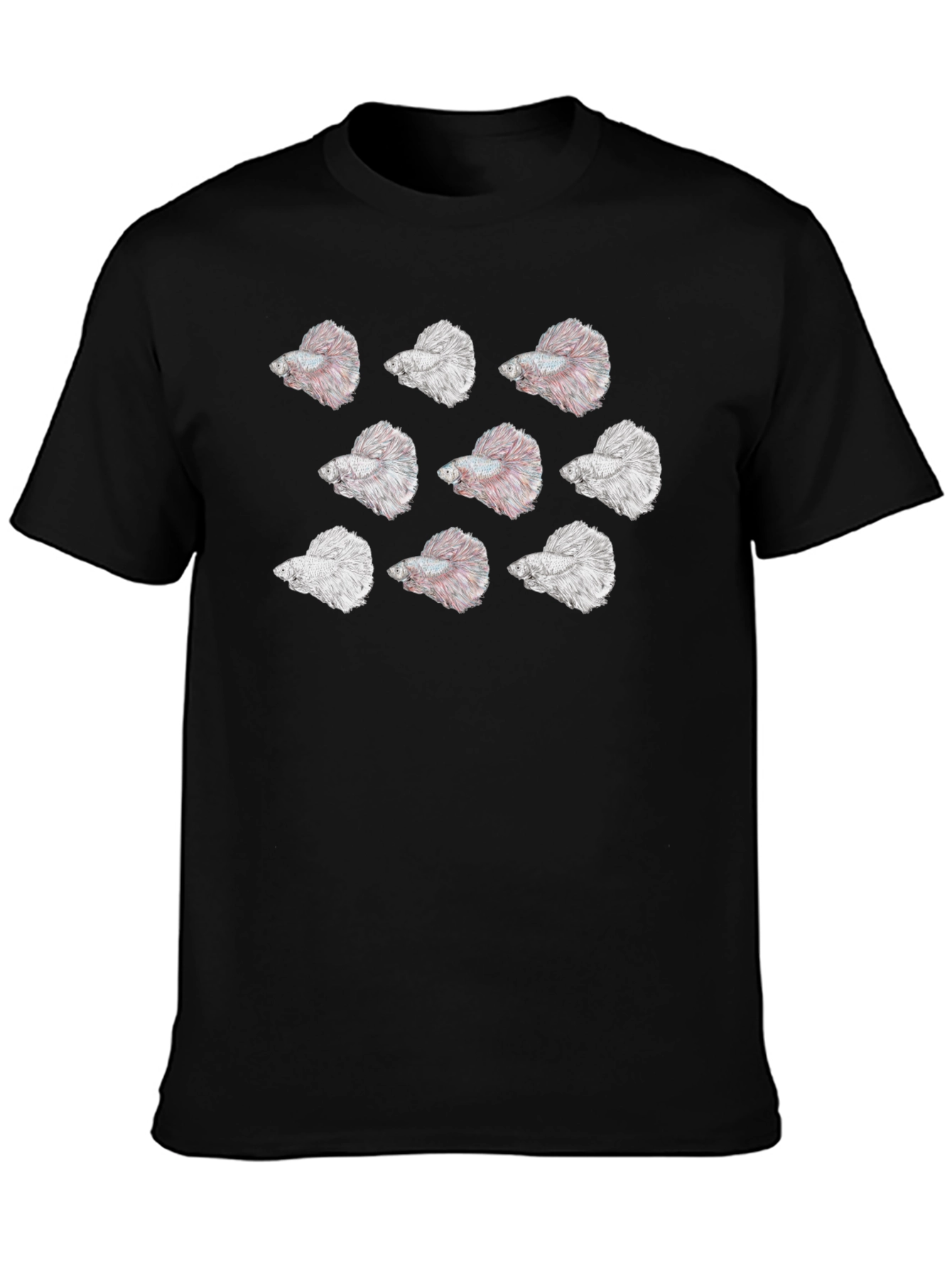 Betta Fish Pattern T-Shirt - Unique Graphic Tee