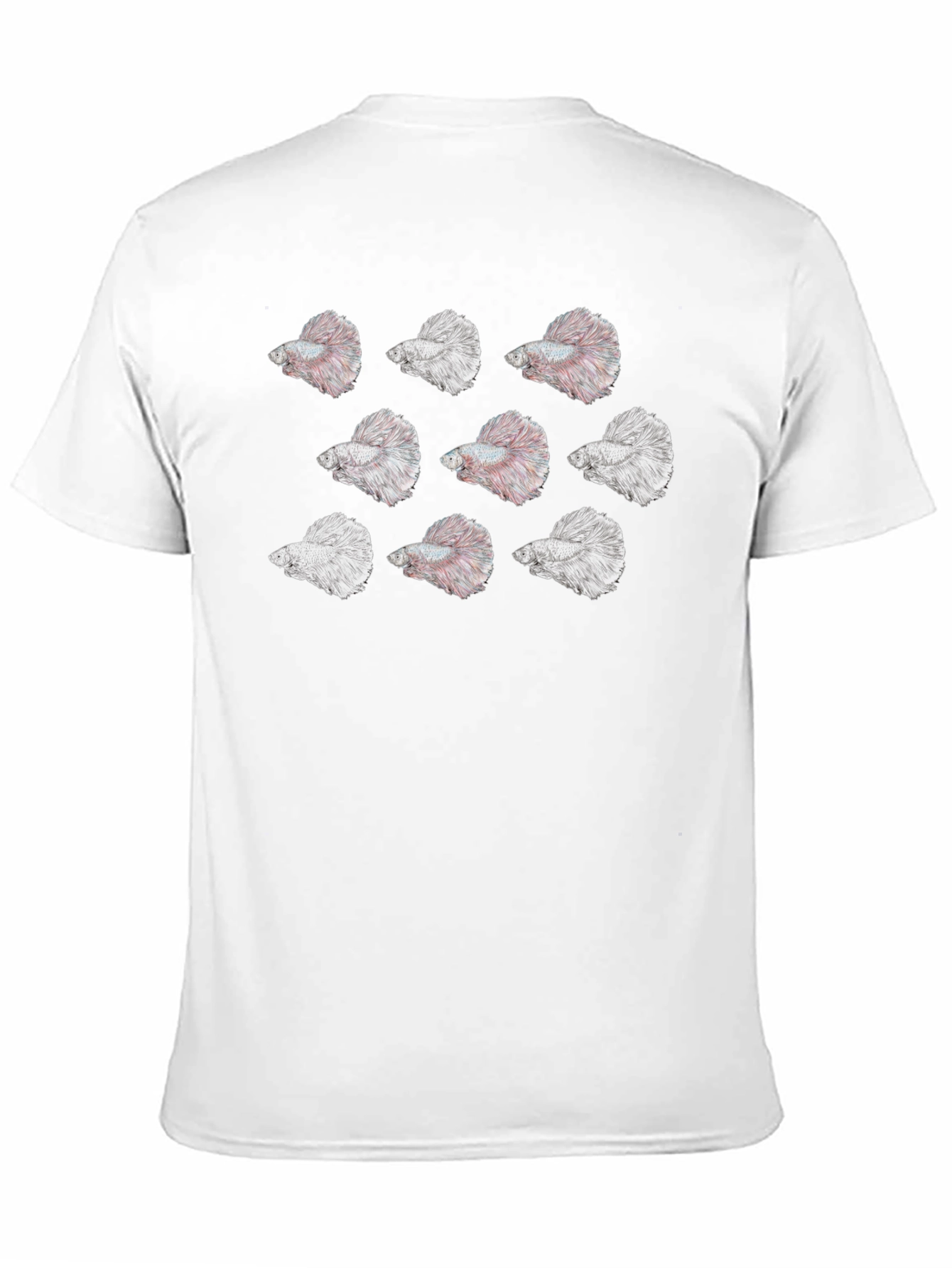 Betta Fish Pattern T-Shirt - Unique Graphic Tee