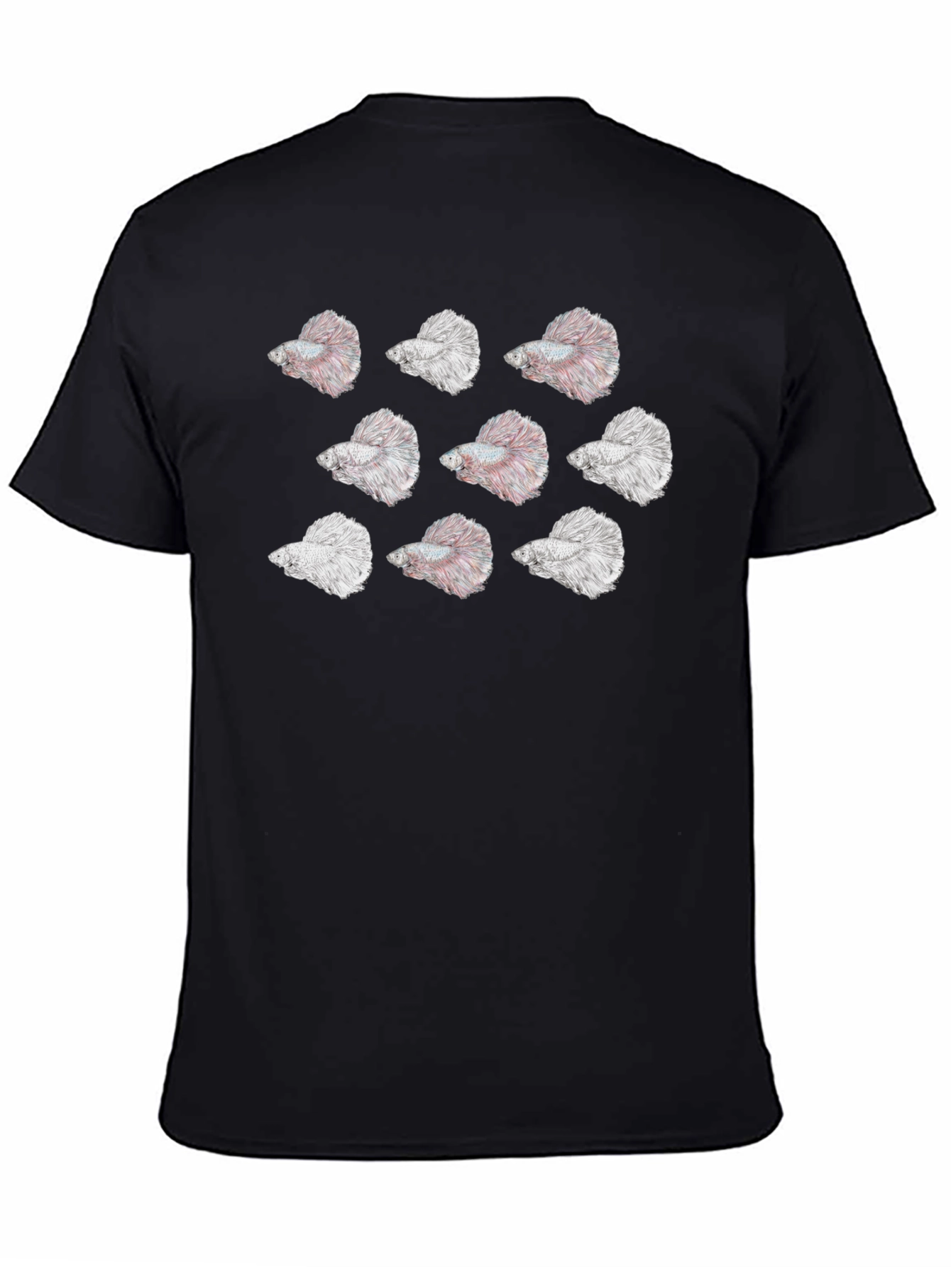 Betta Fish Pattern T-Shirt - Unique Graphic Tee
