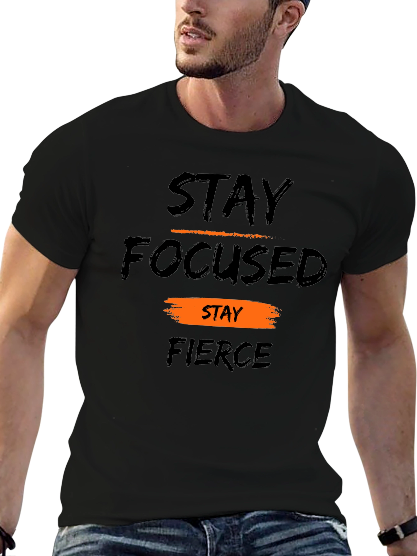 Stay Focused Fierce Graphic Tee - Motivational T-Shirt