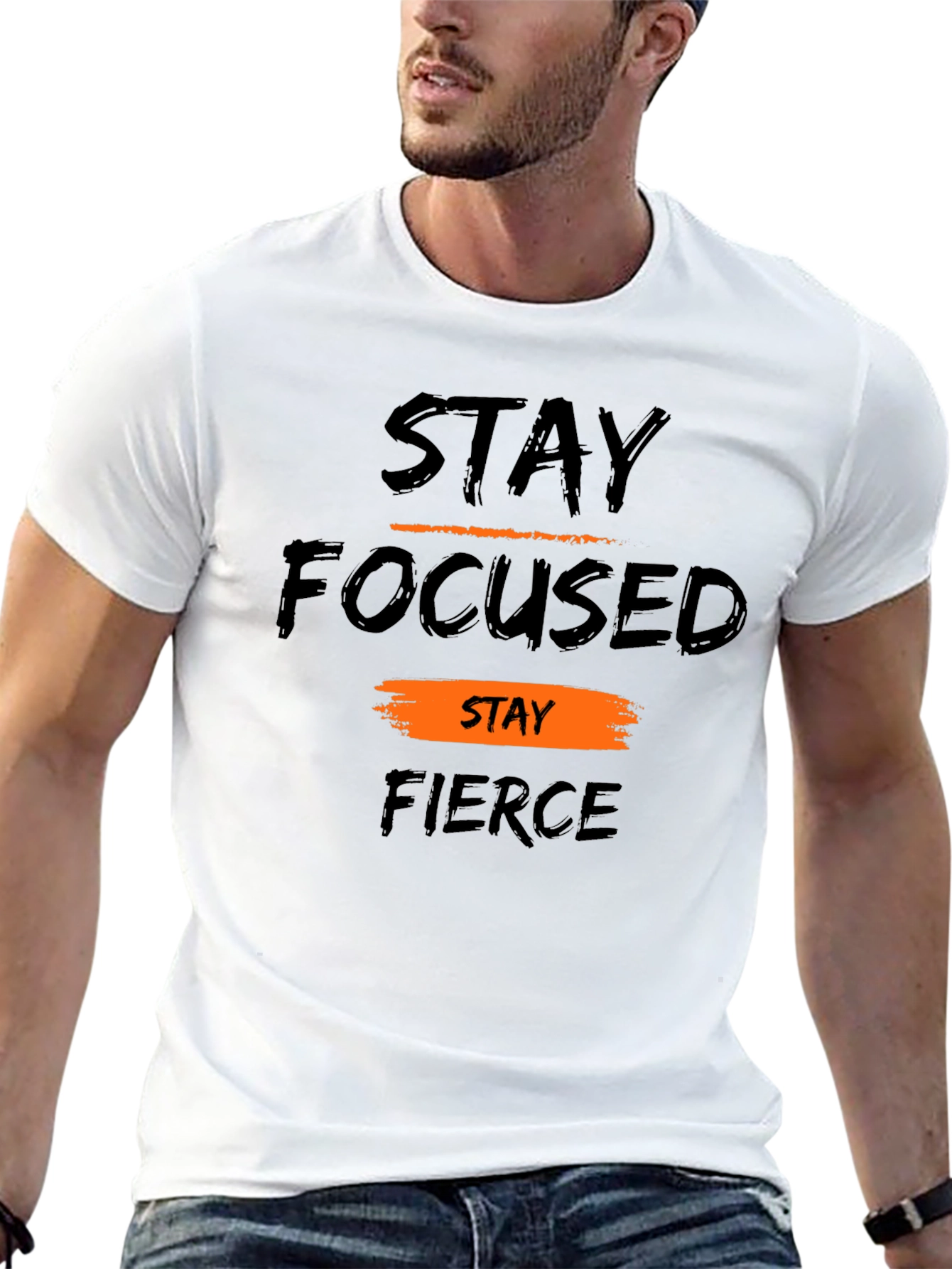 Stay Focused Fierce Graphic Tee - Motivational T-Shirt